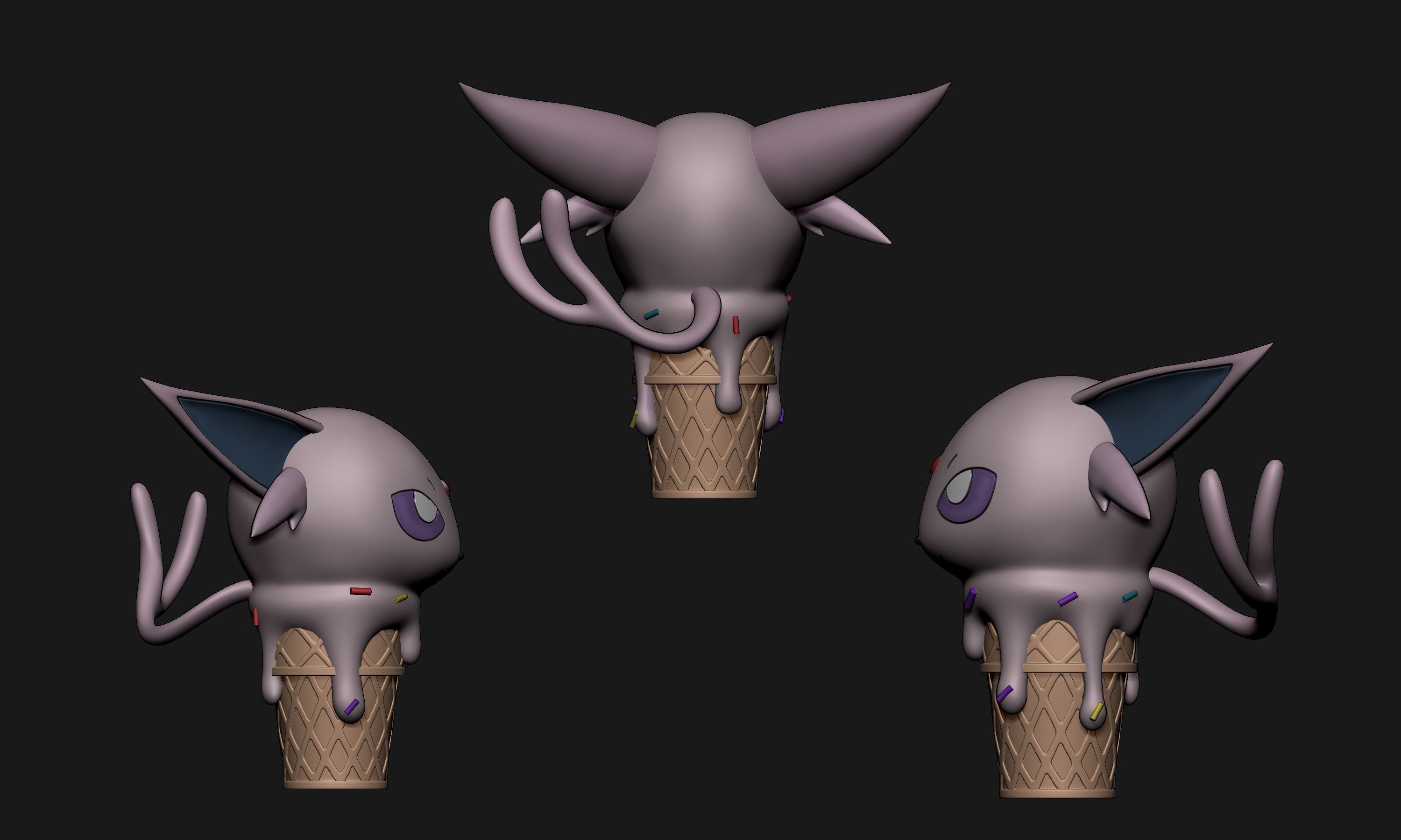 Pokemon - Ice Cream All Eeveelutions 3D print model_15