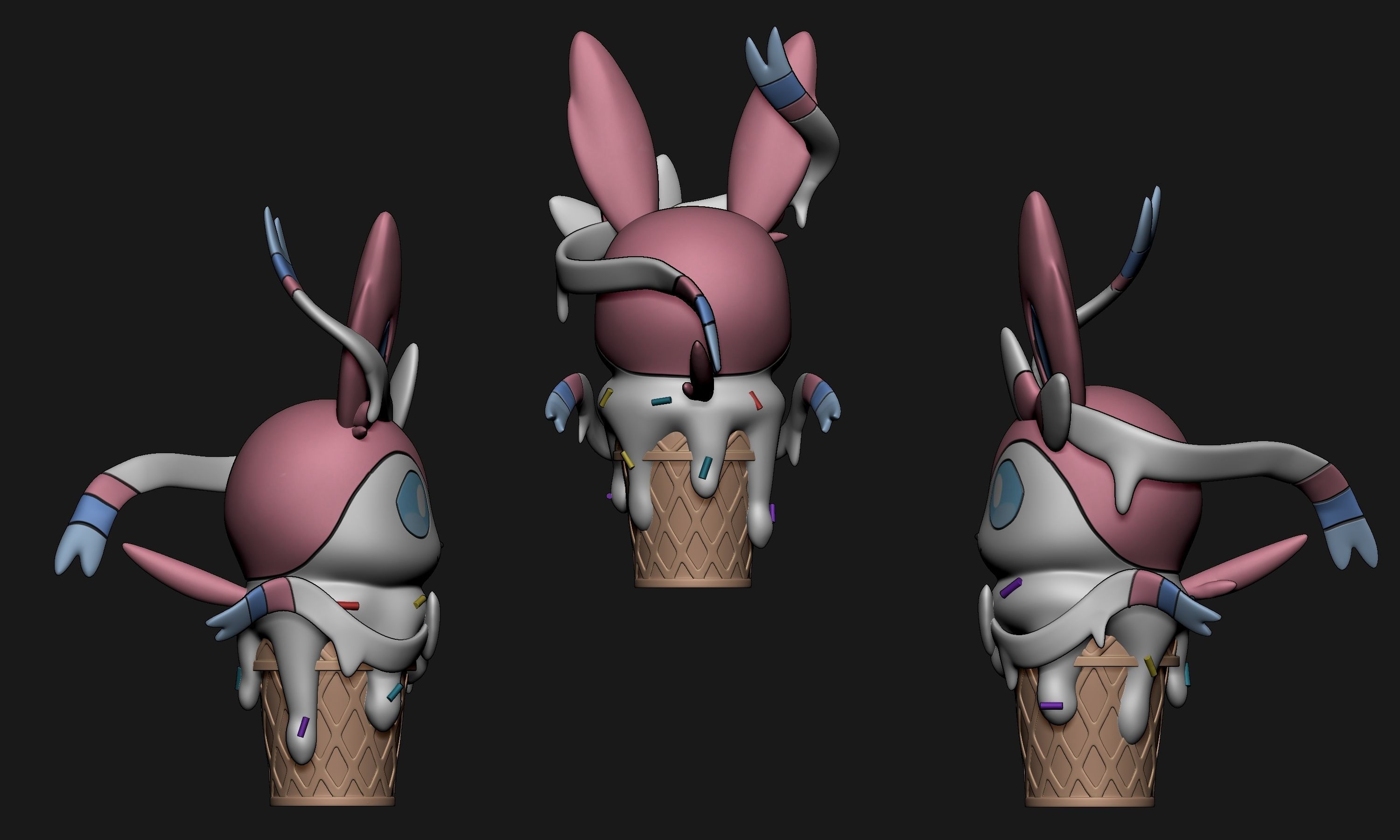 Pokemon - Ice Cream All Eeveelutions 3D print model_6