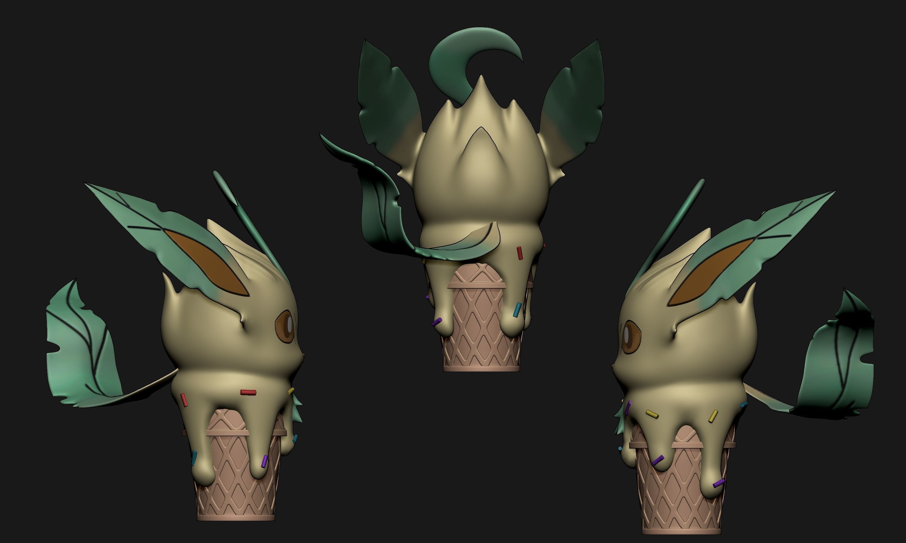 Pokemon - Ice Cream All Eeveelutions 3D print model_3