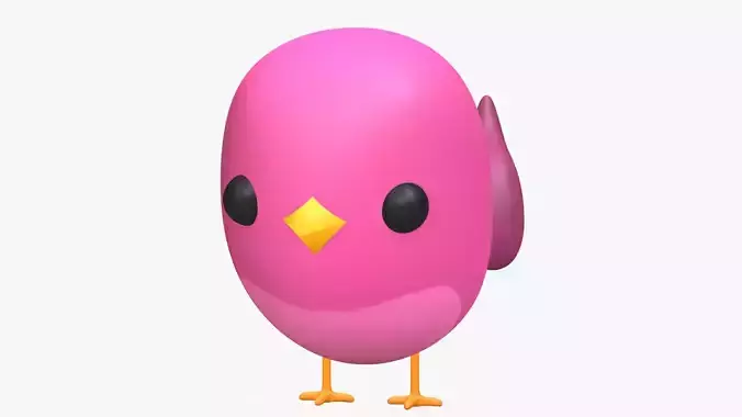 Cartoon Pink Birdie