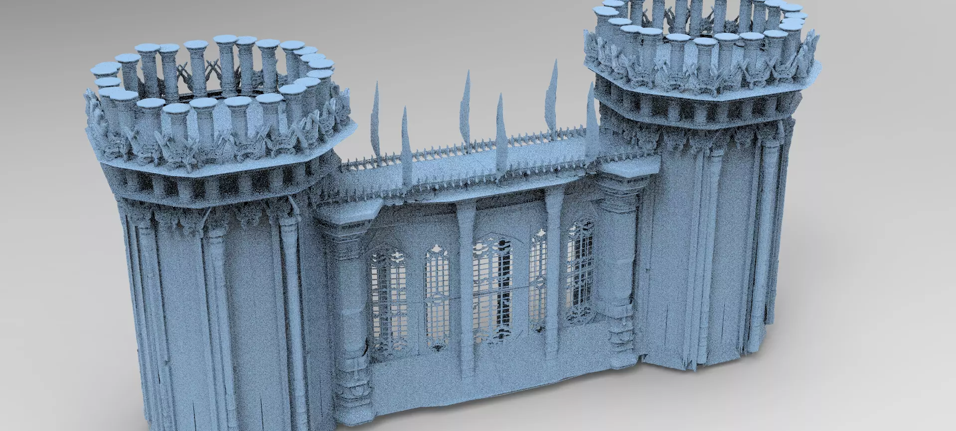 Elden Celtic Ring Bridge Towers Huge  3D model_0