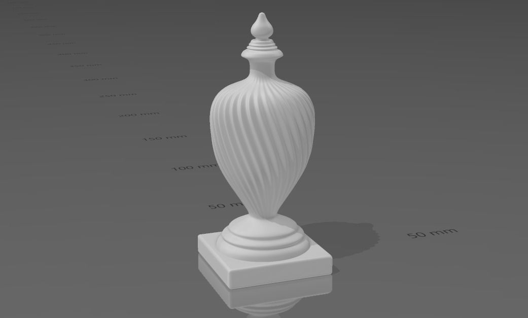 Decorative Stone Finial 3D print model_4