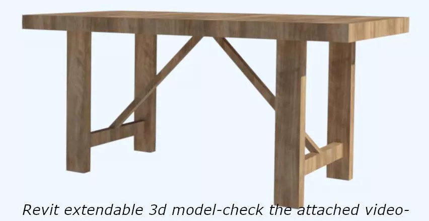 Cheltenham Trestle Dining Table 3D model