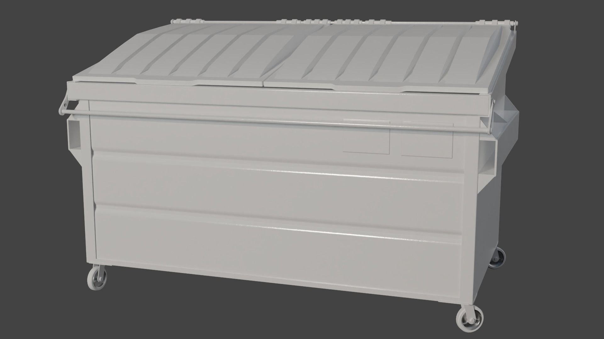 Industrial Garbage Dumpster Low-poly 3D model_18