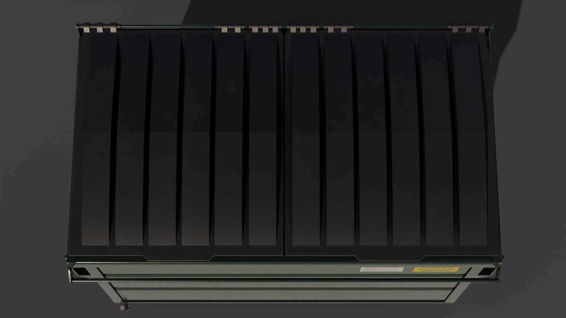 Industrial Garbage Dumpster Low-poly 3D model_15