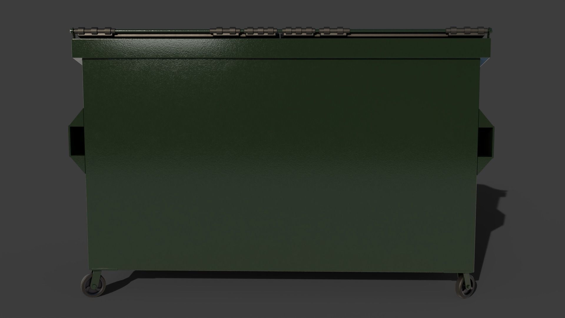 Industrial Garbage Dumpster Low-poly 3D model_14