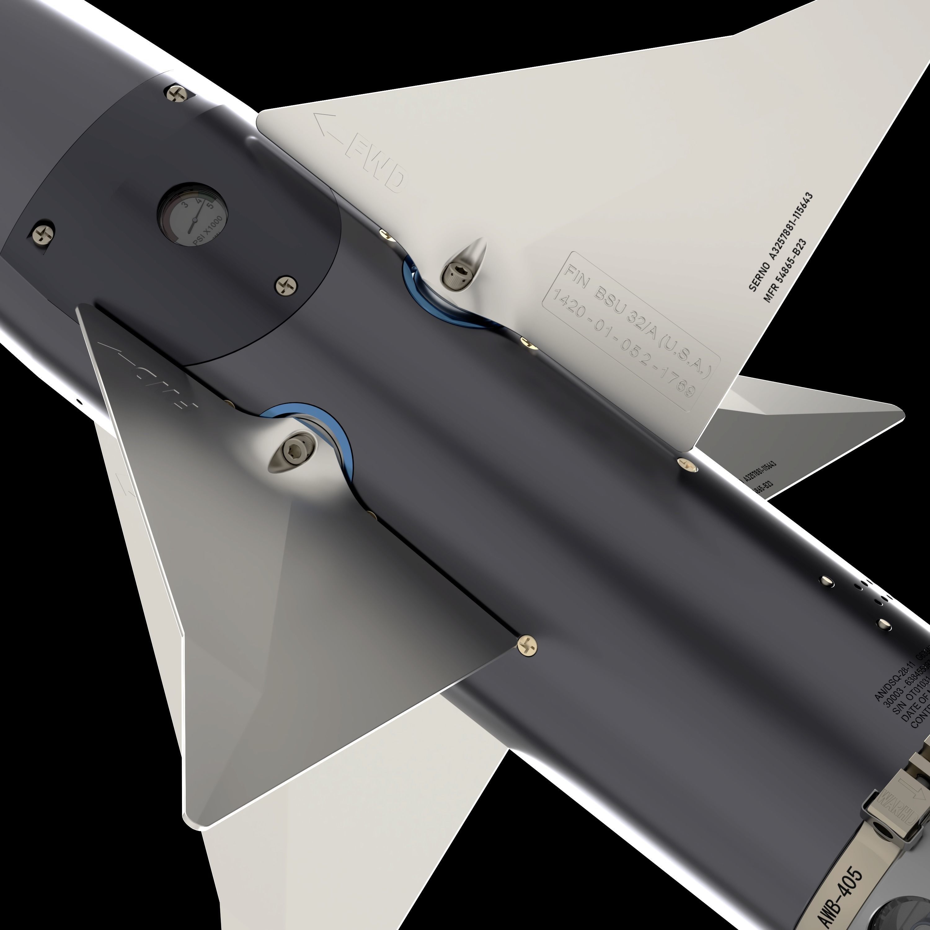 AIM-9L Sidewinder  - Extreme Detail- 3D Print Ready 3D print model_4