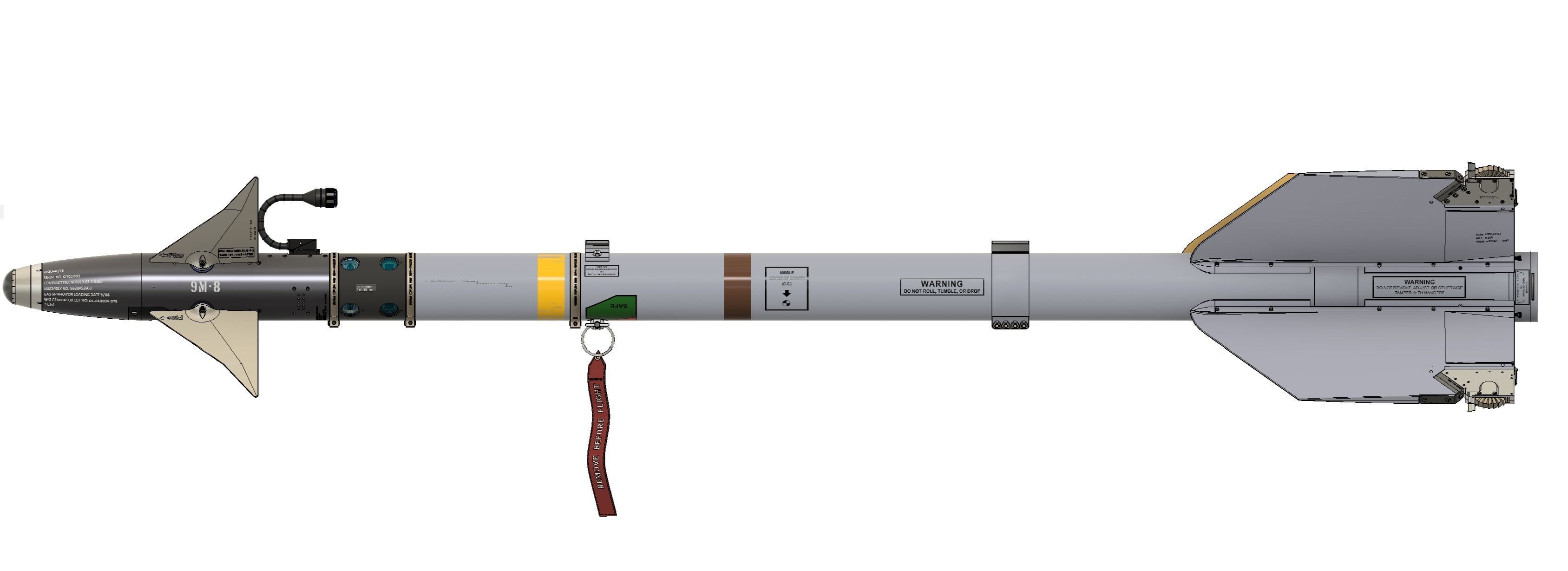 AIM-9L Sidewinder  - Extreme Detail- 3D Print Ready 3D print model_13