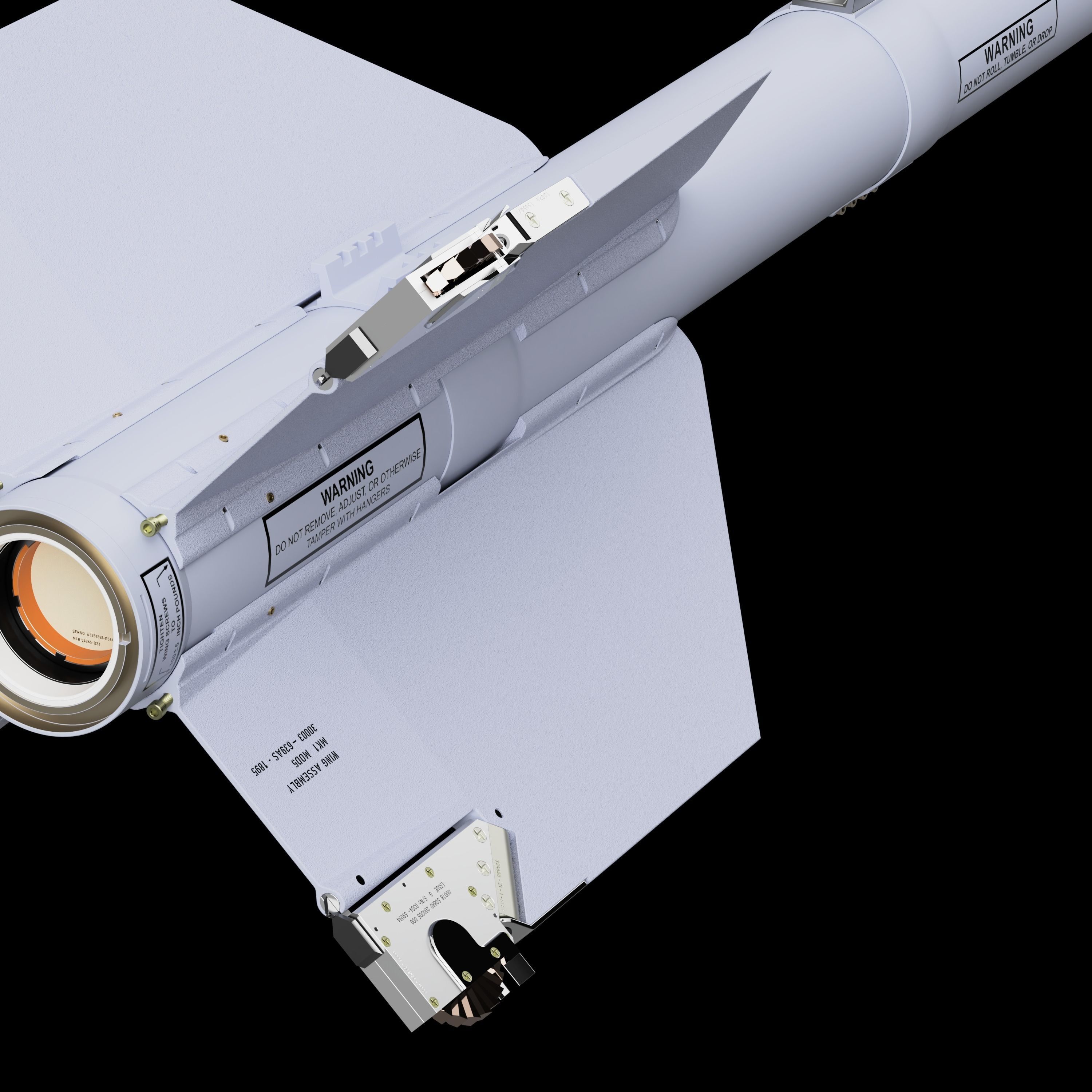 AIM-9L Sidewinder  - Extreme Detail- 3D Print Ready 3D print model_11