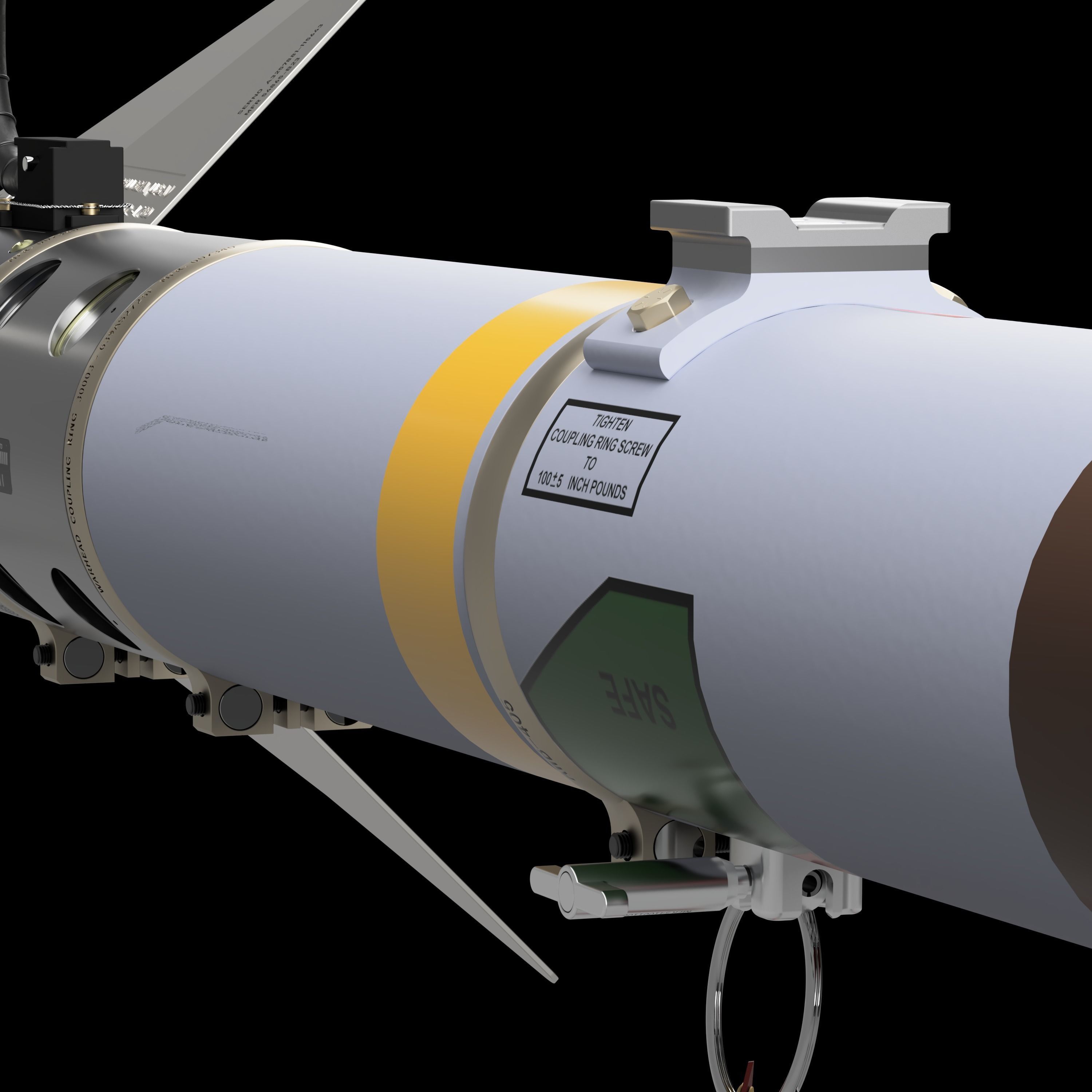 AIM-9L Sidewinder  - Extreme Detail- 3D Print Ready 3D print model_7