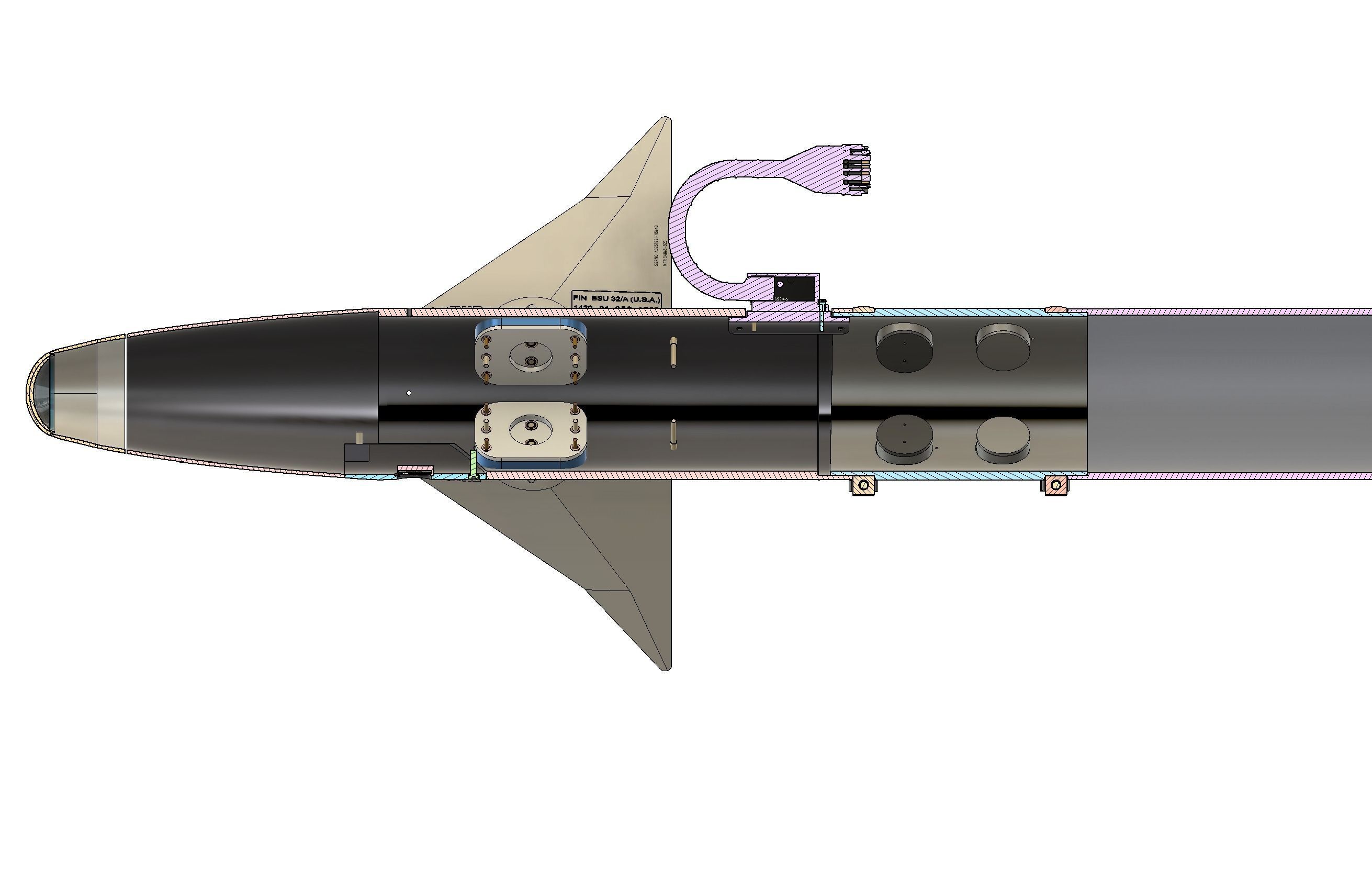 AIM-9L Sidewinder  - Extreme Detail- 3D Print Ready 3D print model_15