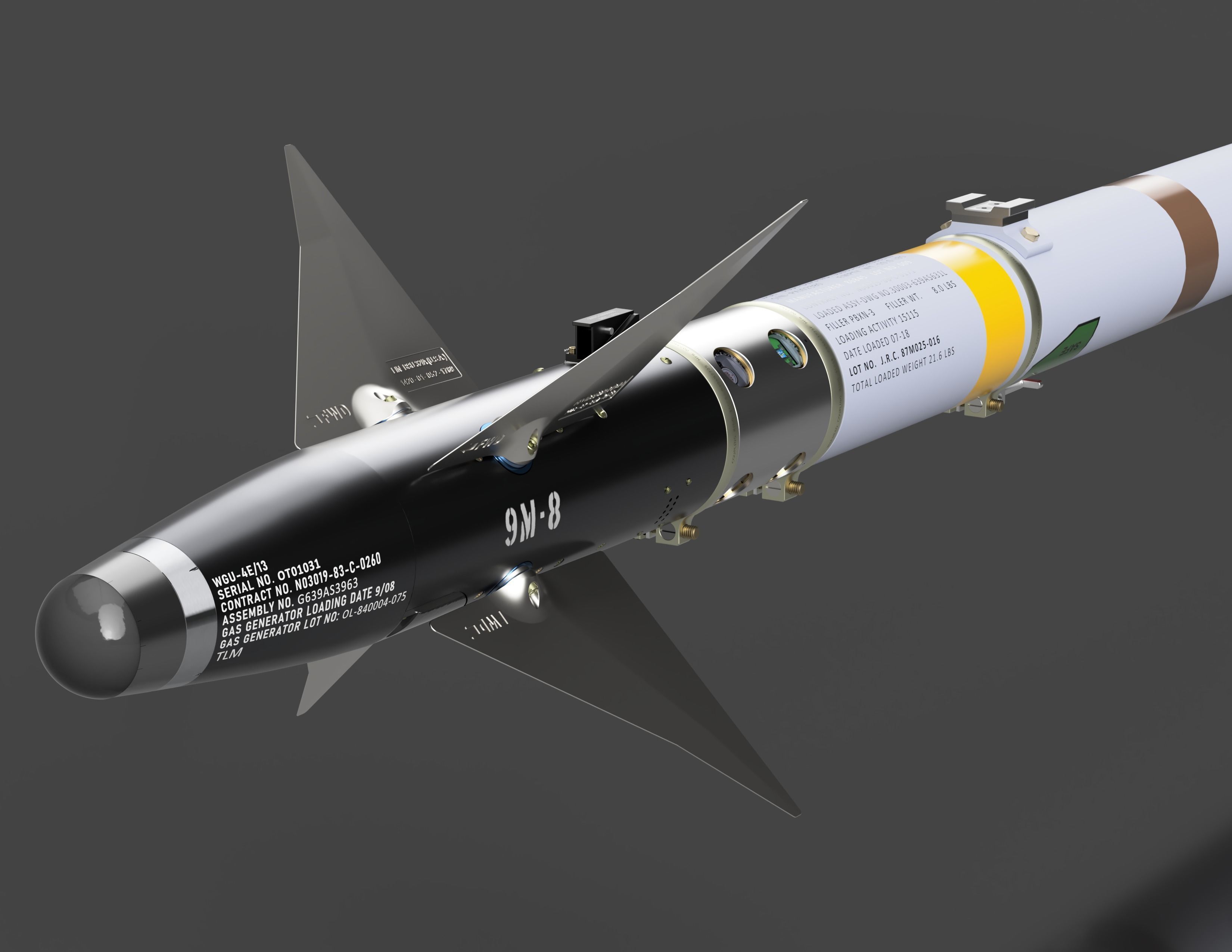 AIM-9L Sidewinder  - Extreme Detail- 3D Print Ready 3D print model_35