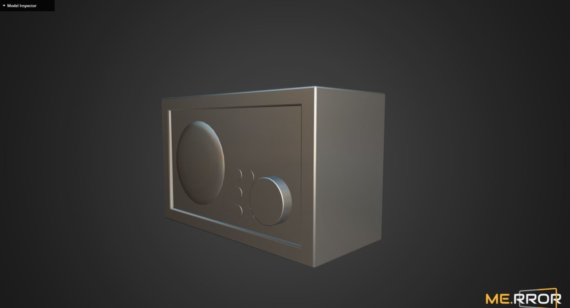 Game Ready Wooden Speaker 3D model_9