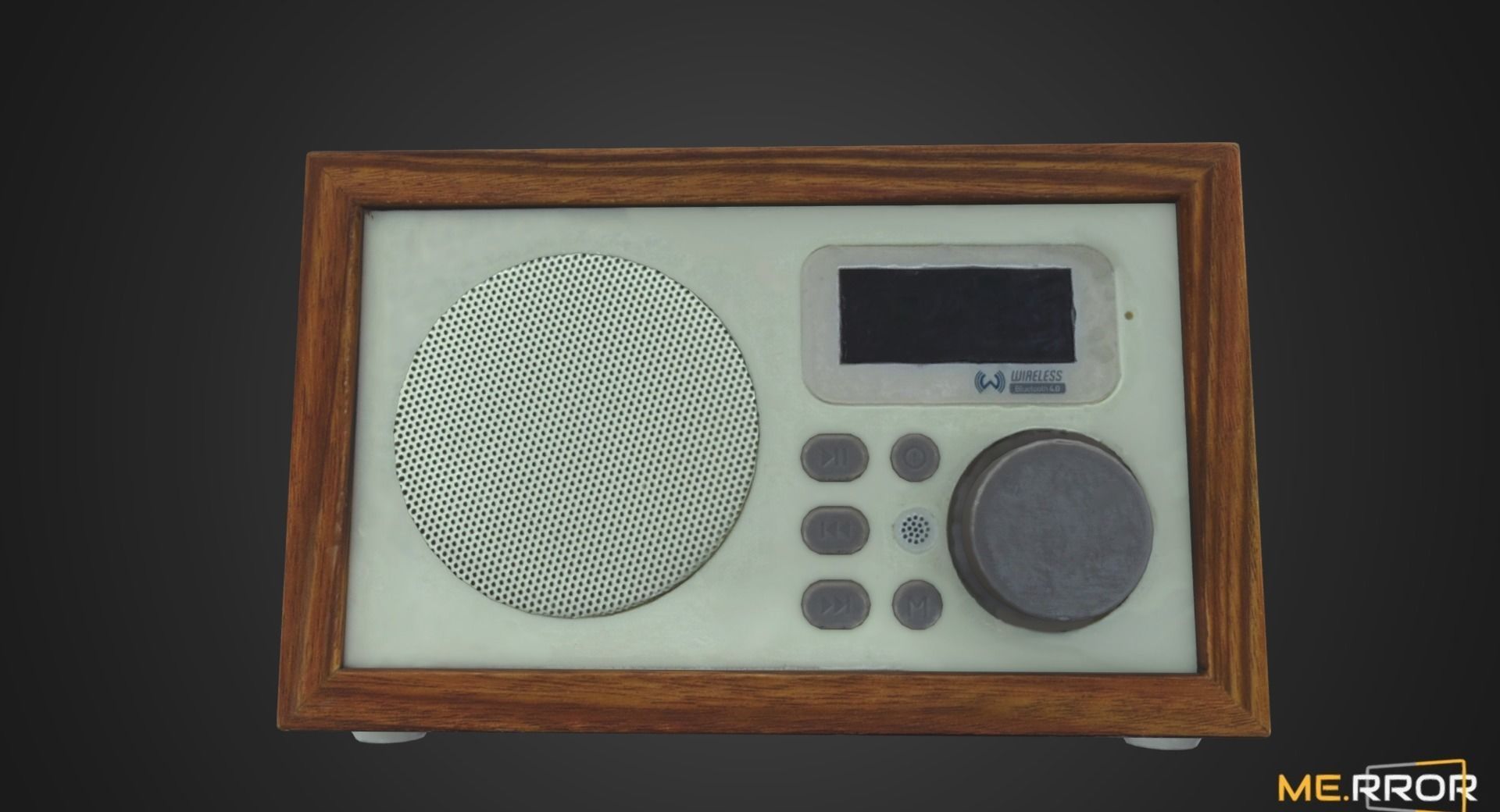 Game Ready Wooden Speaker 3D model_6