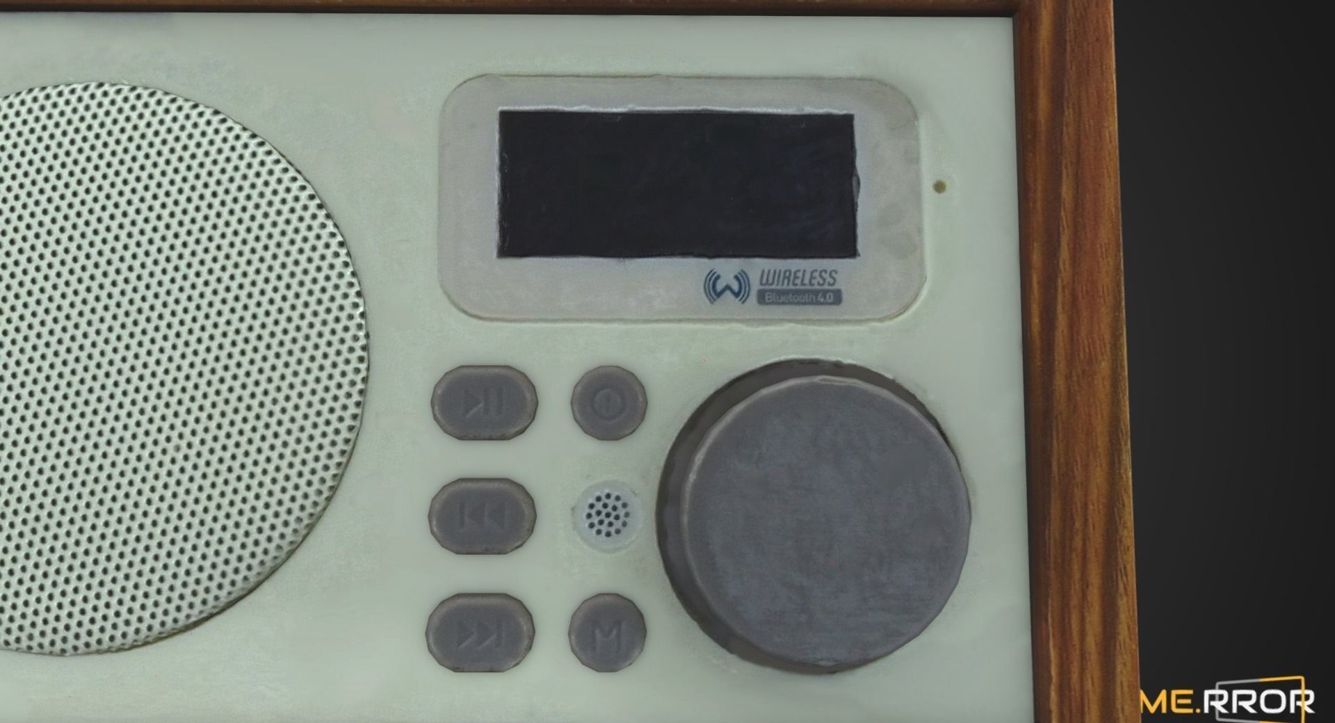 Game Ready Wooden Speaker 3D model_7