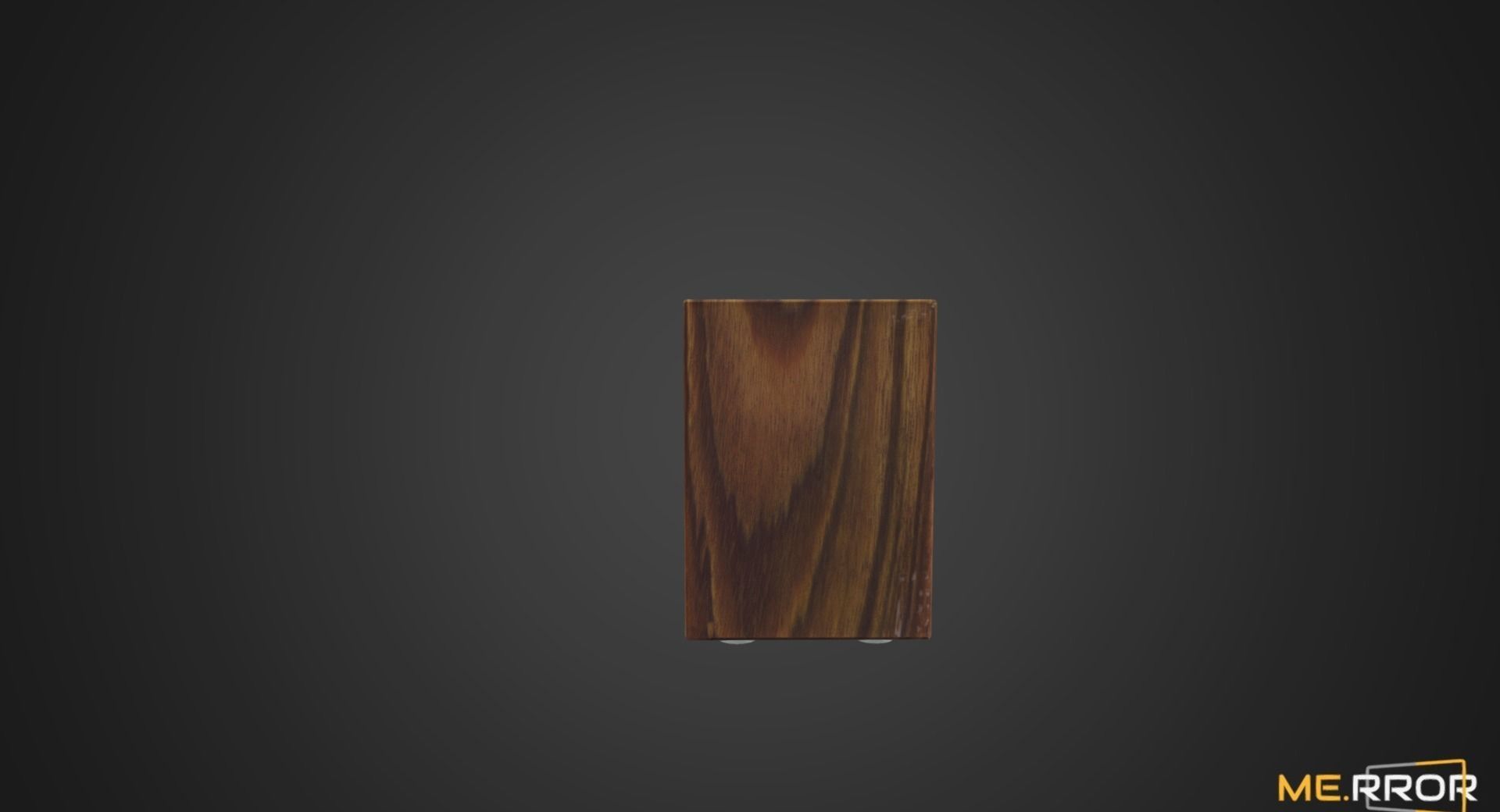 Game Ready Wooden Speaker 3D model_3