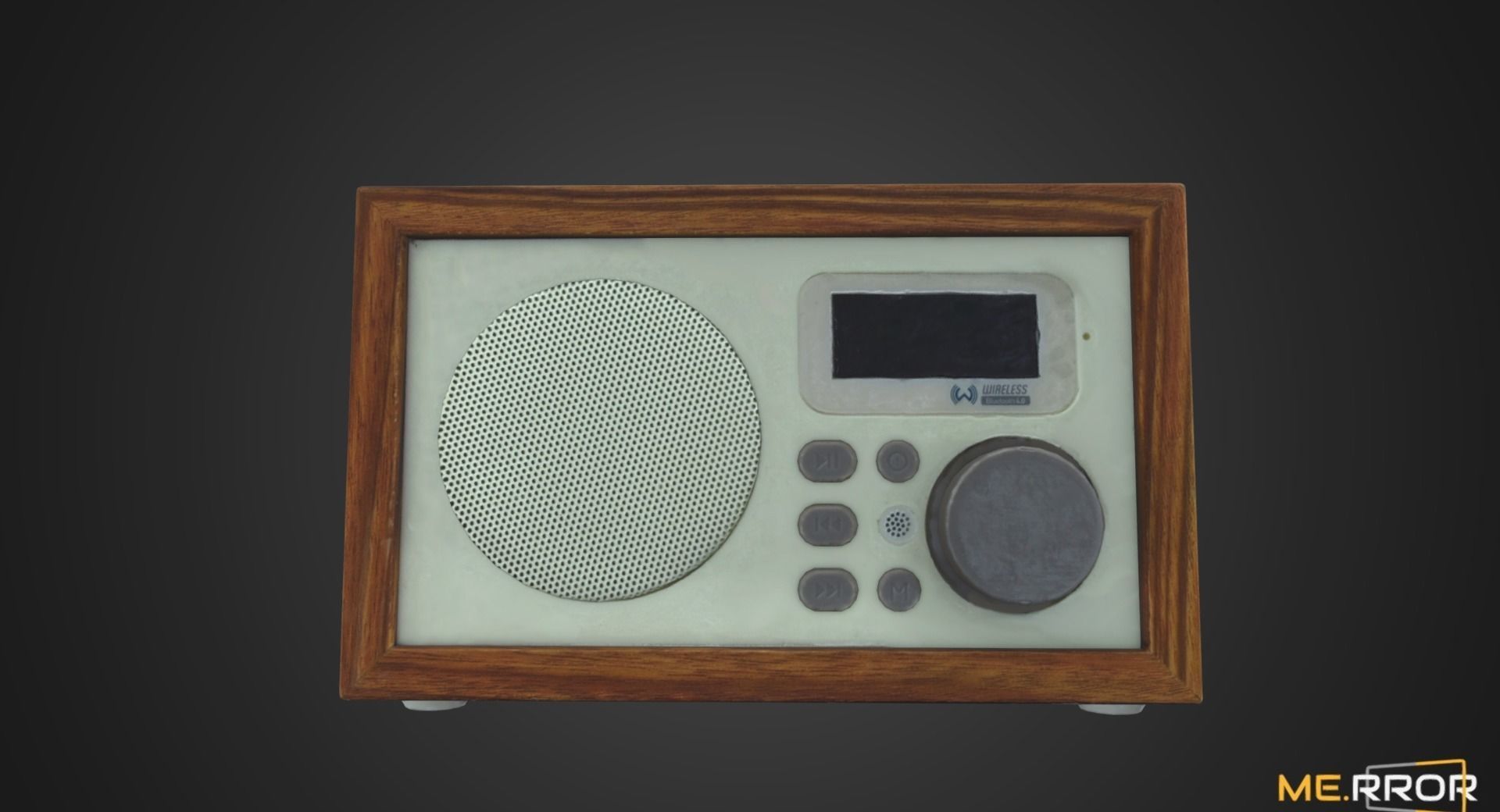 Game Ready Wooden Speaker 3D model_5