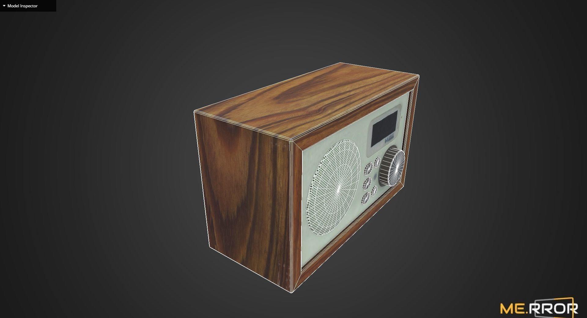 Game Ready Wooden Speaker 3D model_14