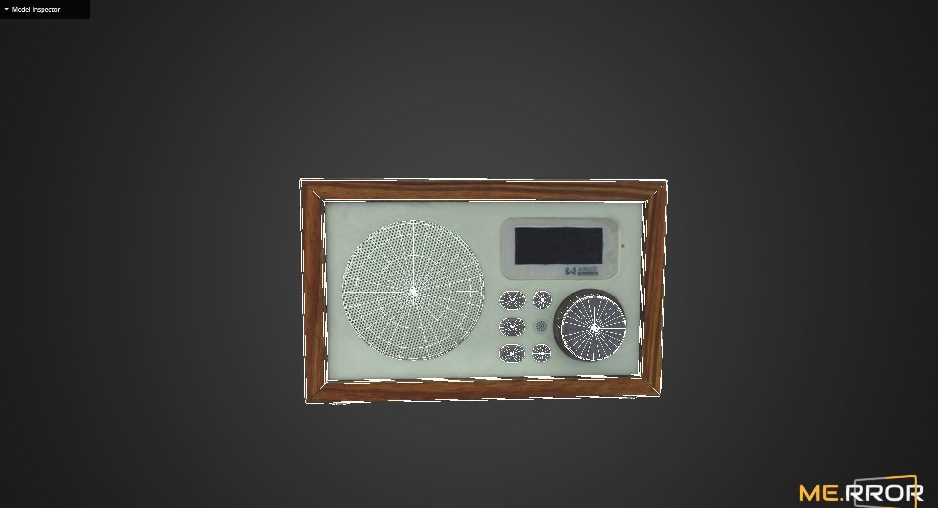Game Ready Wooden Speaker 3D model_11