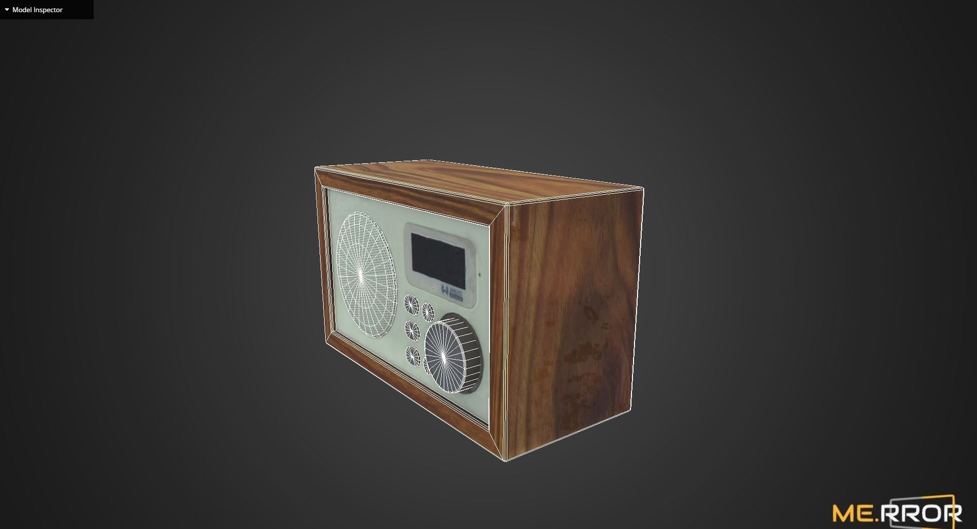 Game Ready Wooden Speaker 3D model_12