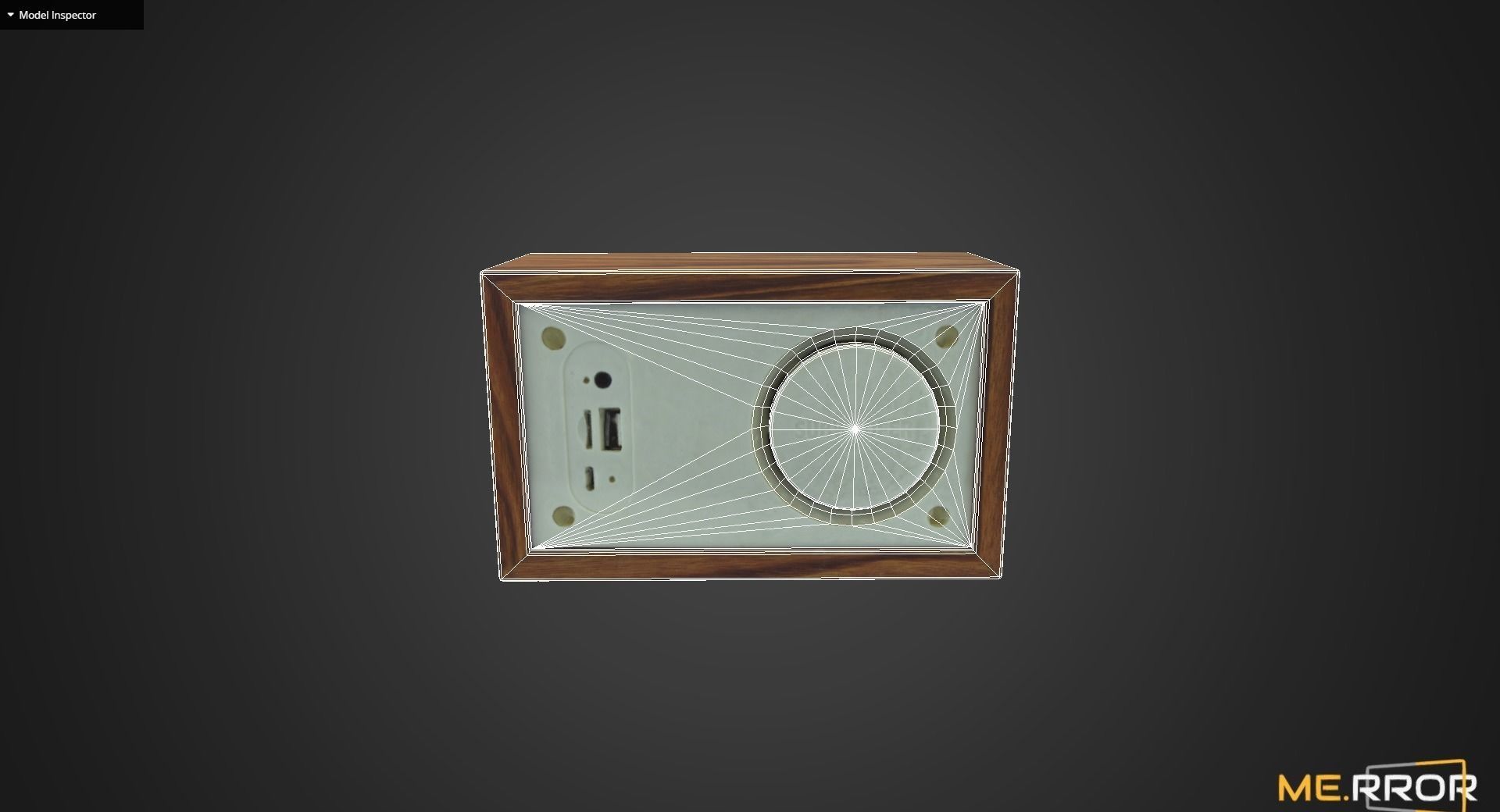 Game Ready Wooden Speaker 3D model_13