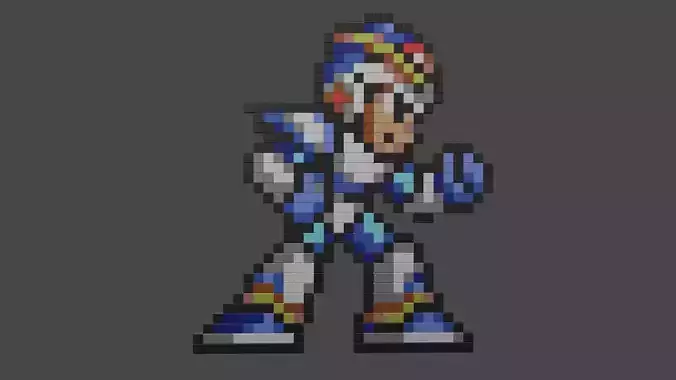 Rockman X Full Armor 8 bit 3D print model