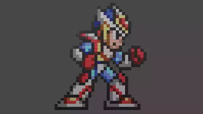 Rockman X Second Armor 8 bit  3D print model