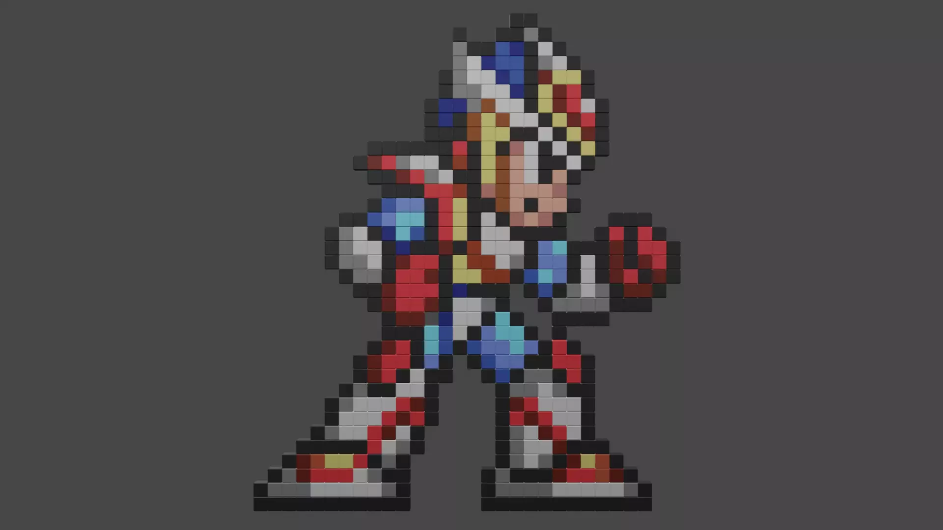 Rockman X Second Armor 8 bit 3D print model