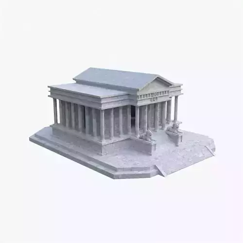 LION TEMPLE - Templo de Leo - Low poly