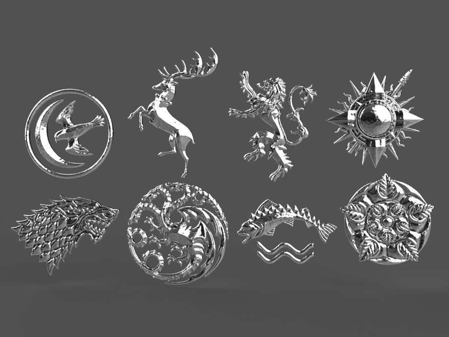 logo the Game of Thrones 3d model for 3d printing 3D print model 3D print model_1