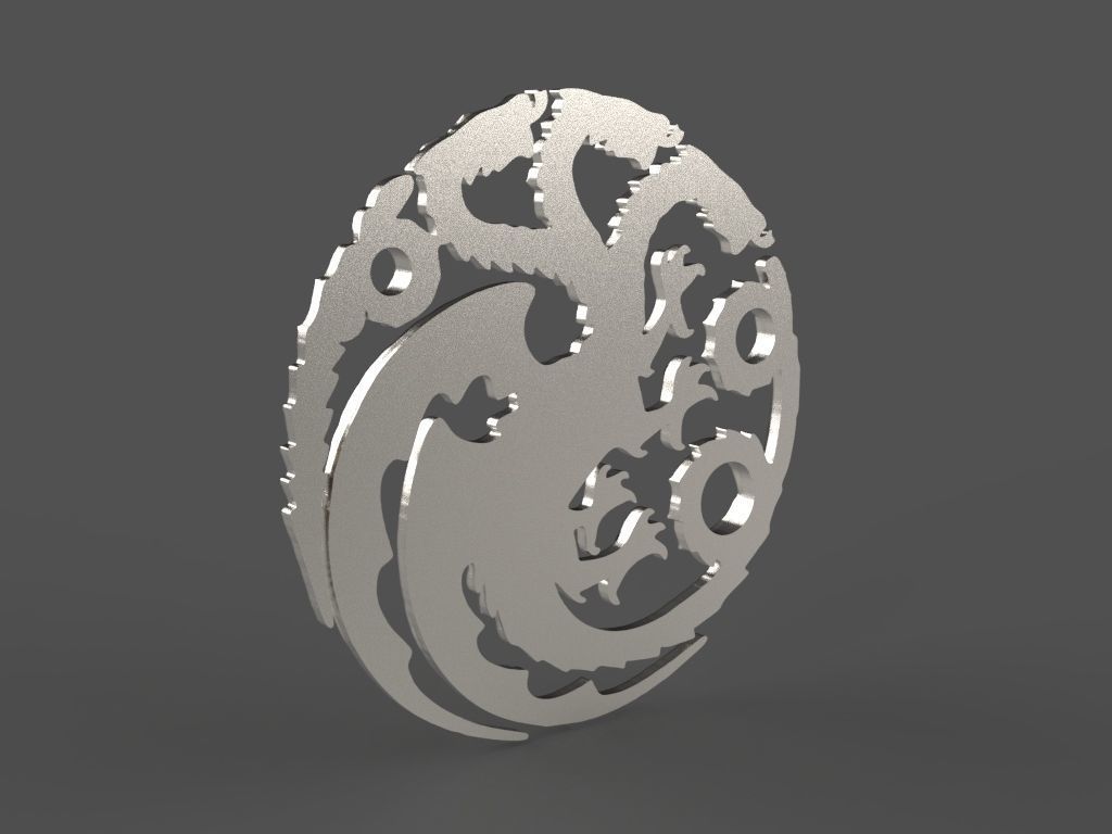 logo the Game of Thrones 3d model for 3d printing 3D print model 3D print model_29