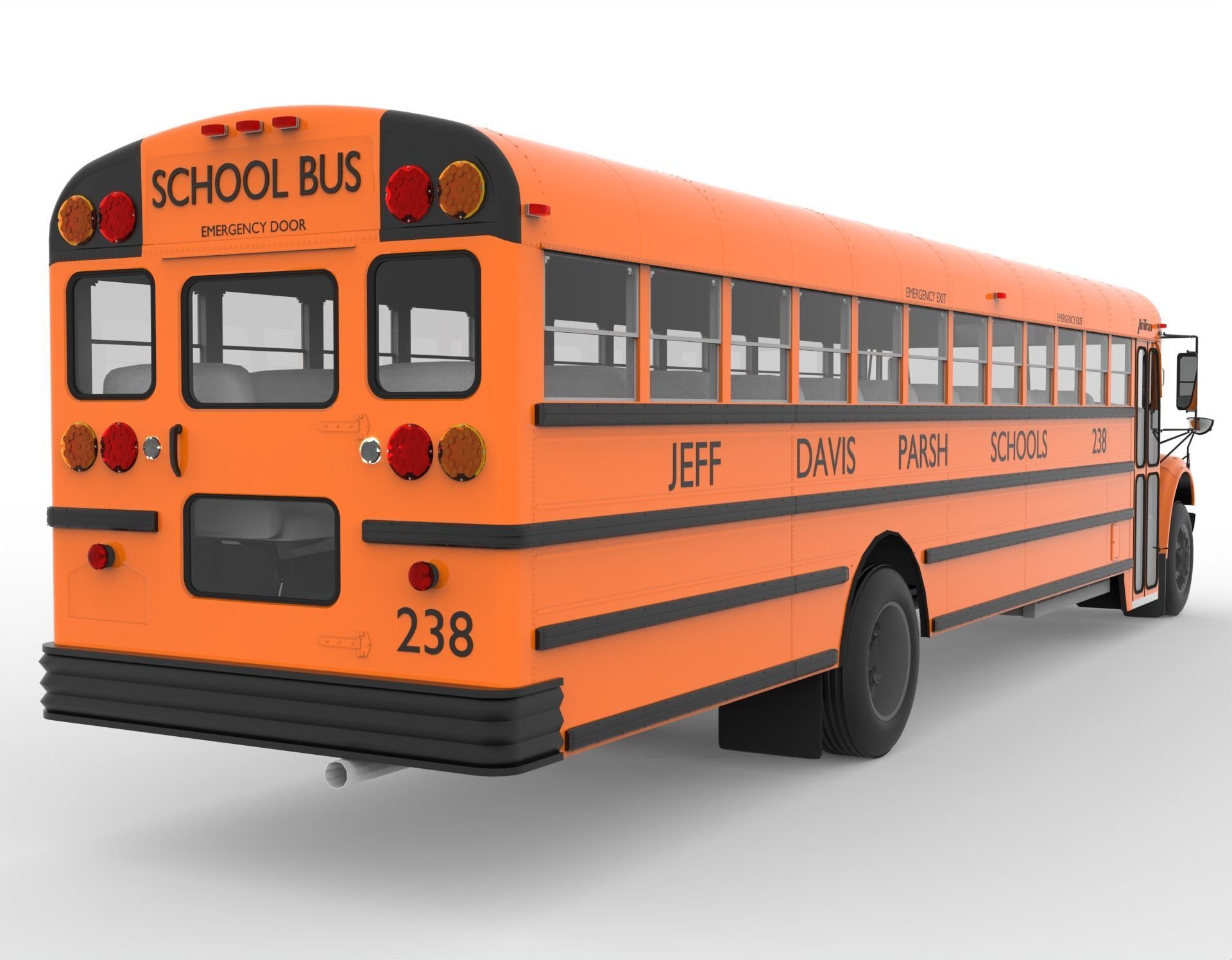 Ward Amtran School Bus 3D model_3