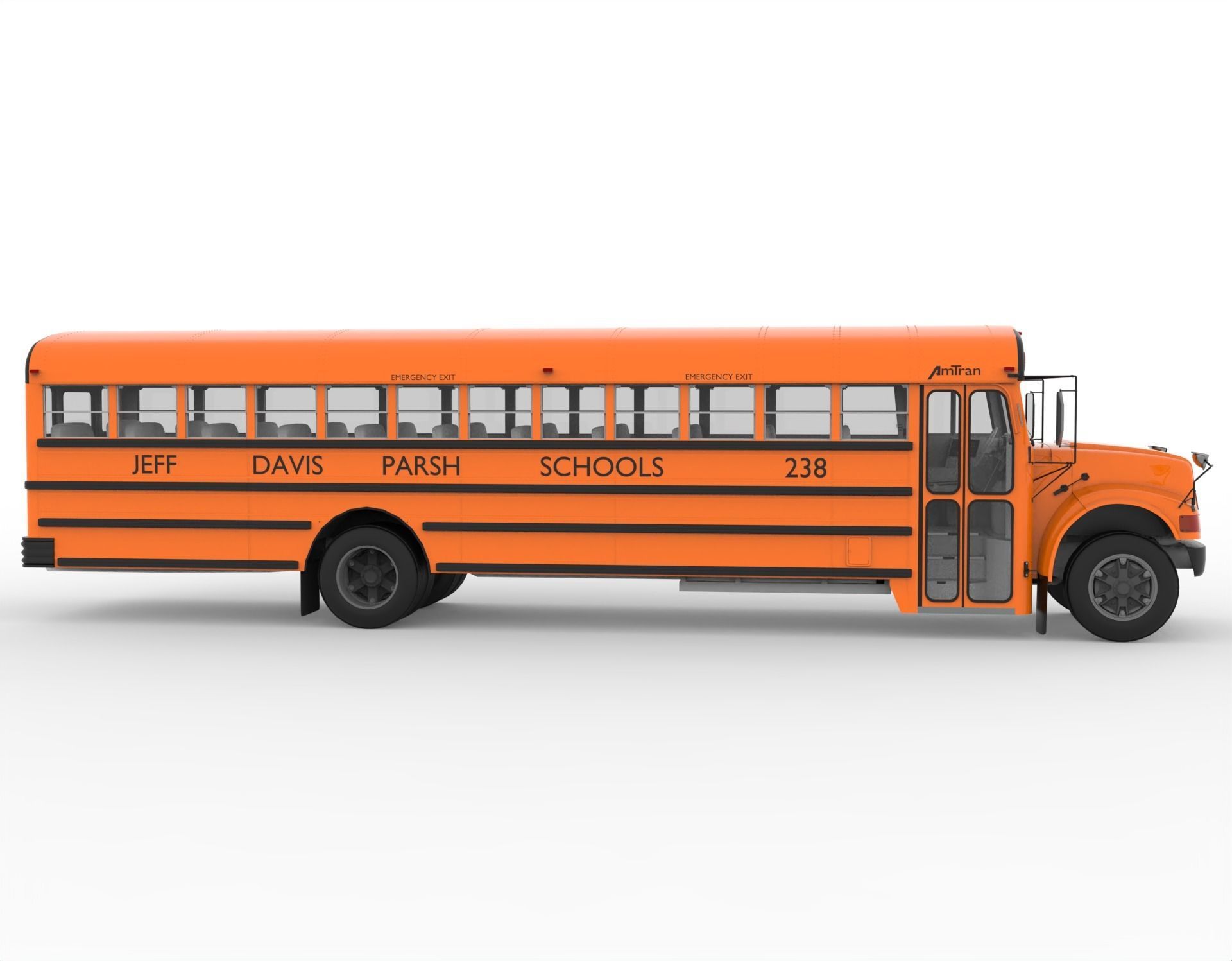 Ward Amtran School Bus 3D model_5