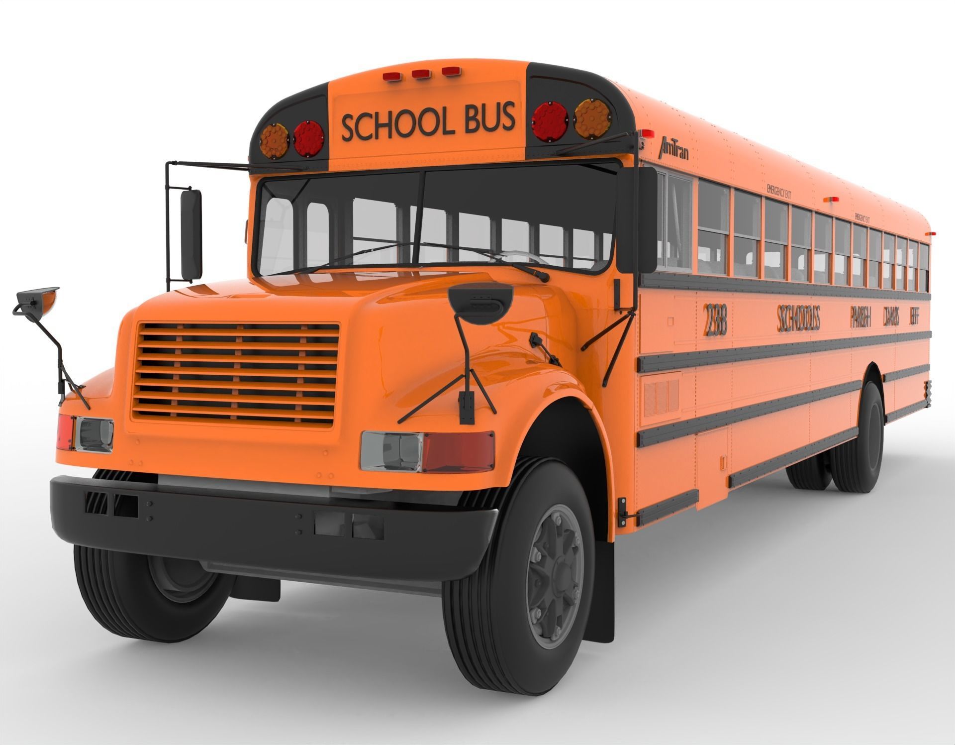 Ward Amtran School Bus 3D model_2