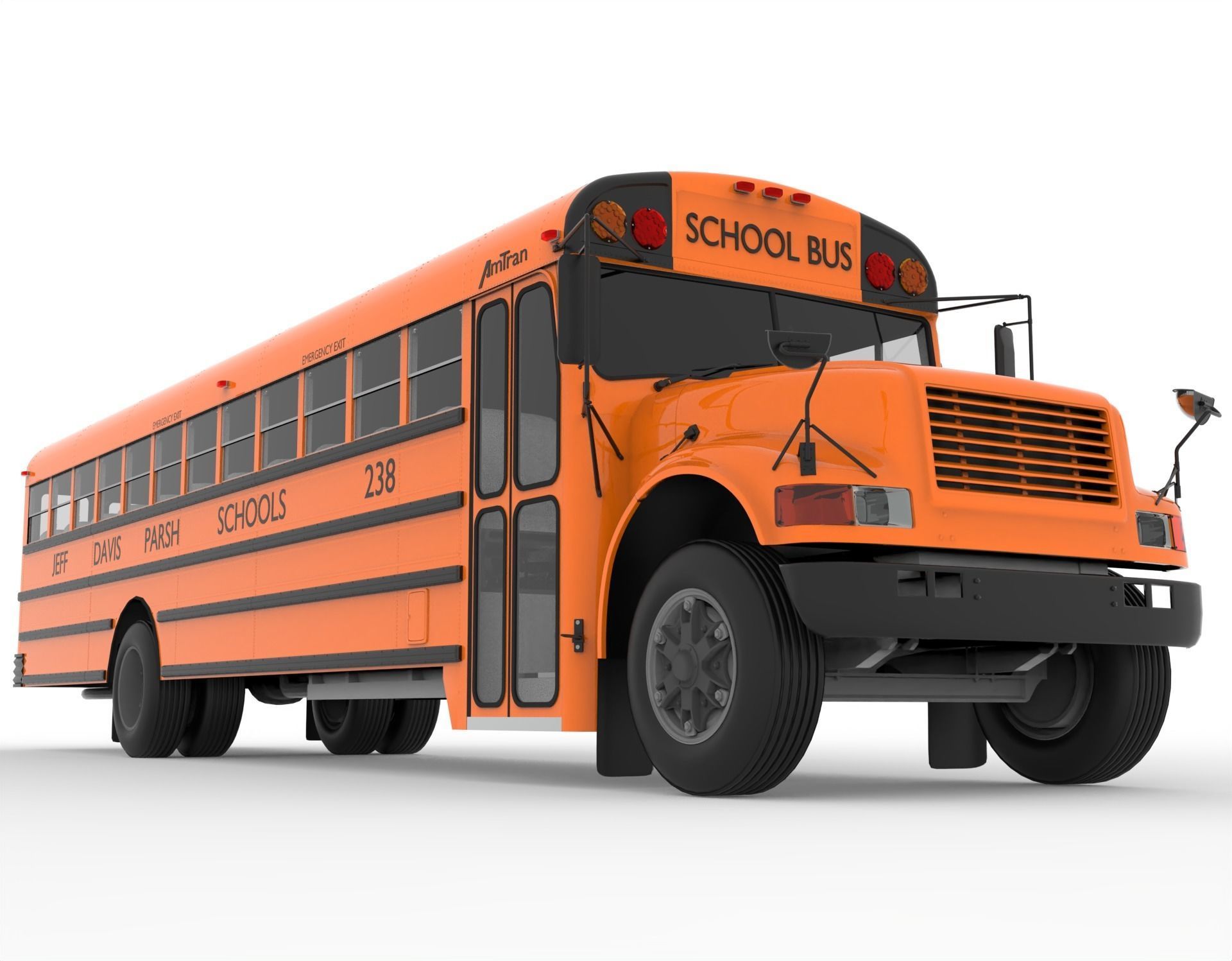 Ward Amtran School Bus 3D model_8