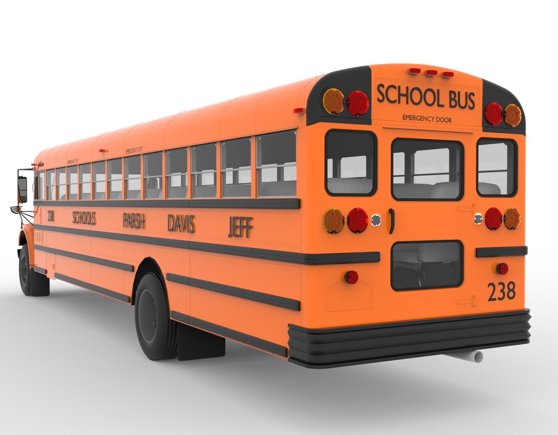 Ward Amtran School Bus 3D model_4