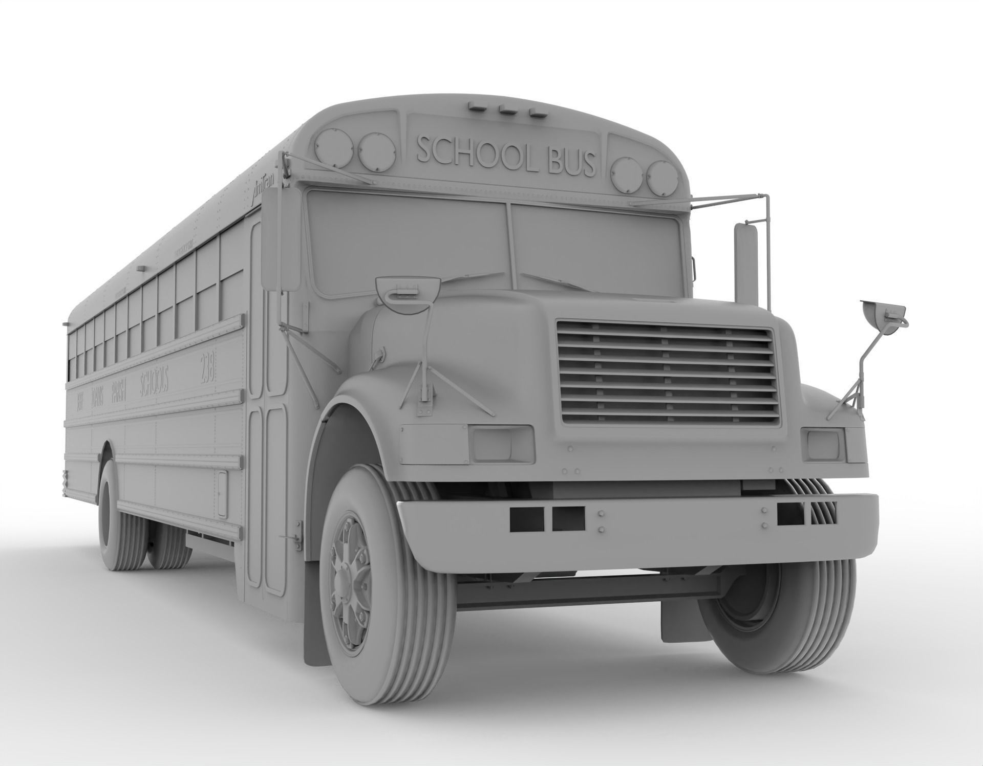Ward Amtran School Bus 3D model_9
