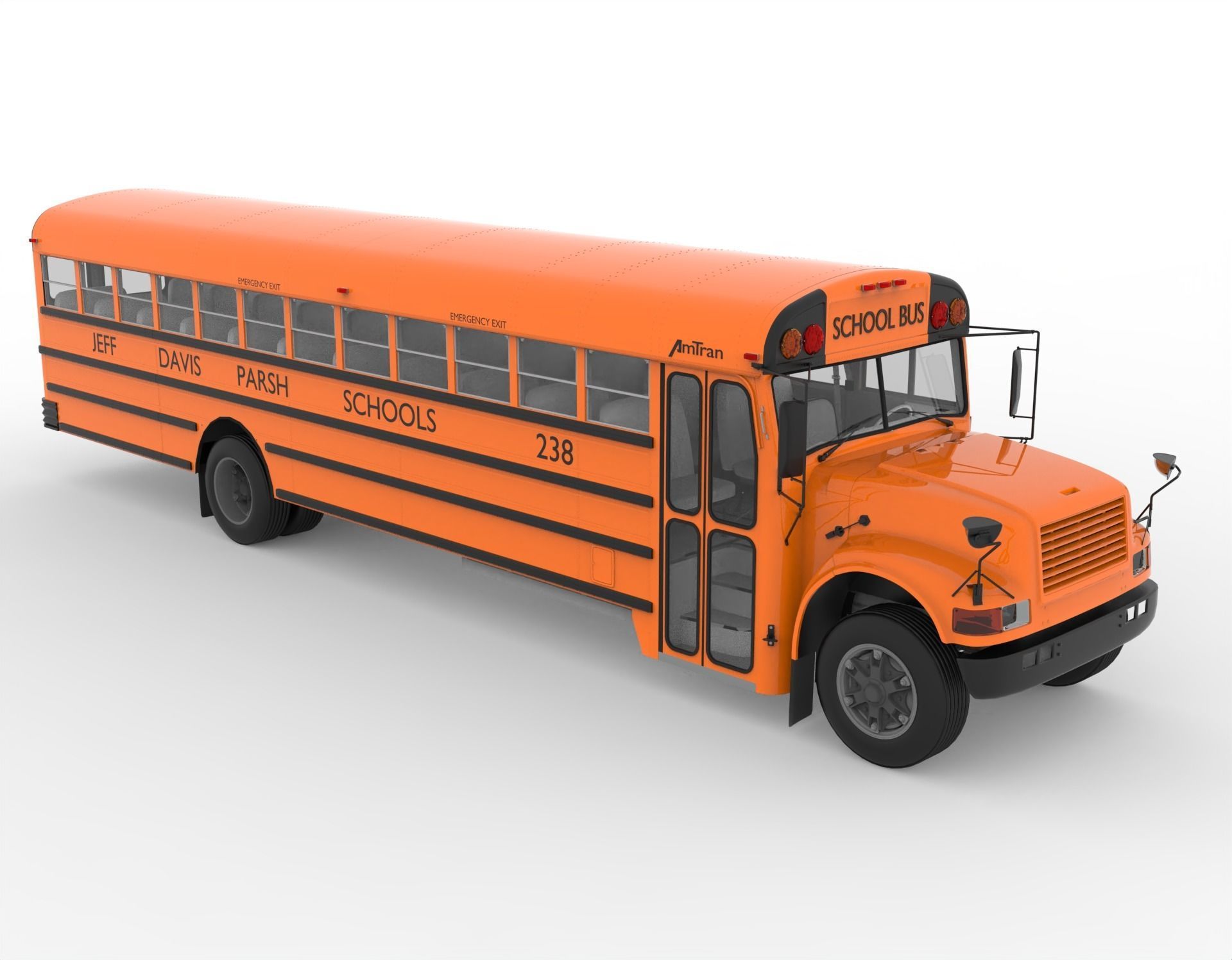 Ward Amtran School Bus 3D model_7