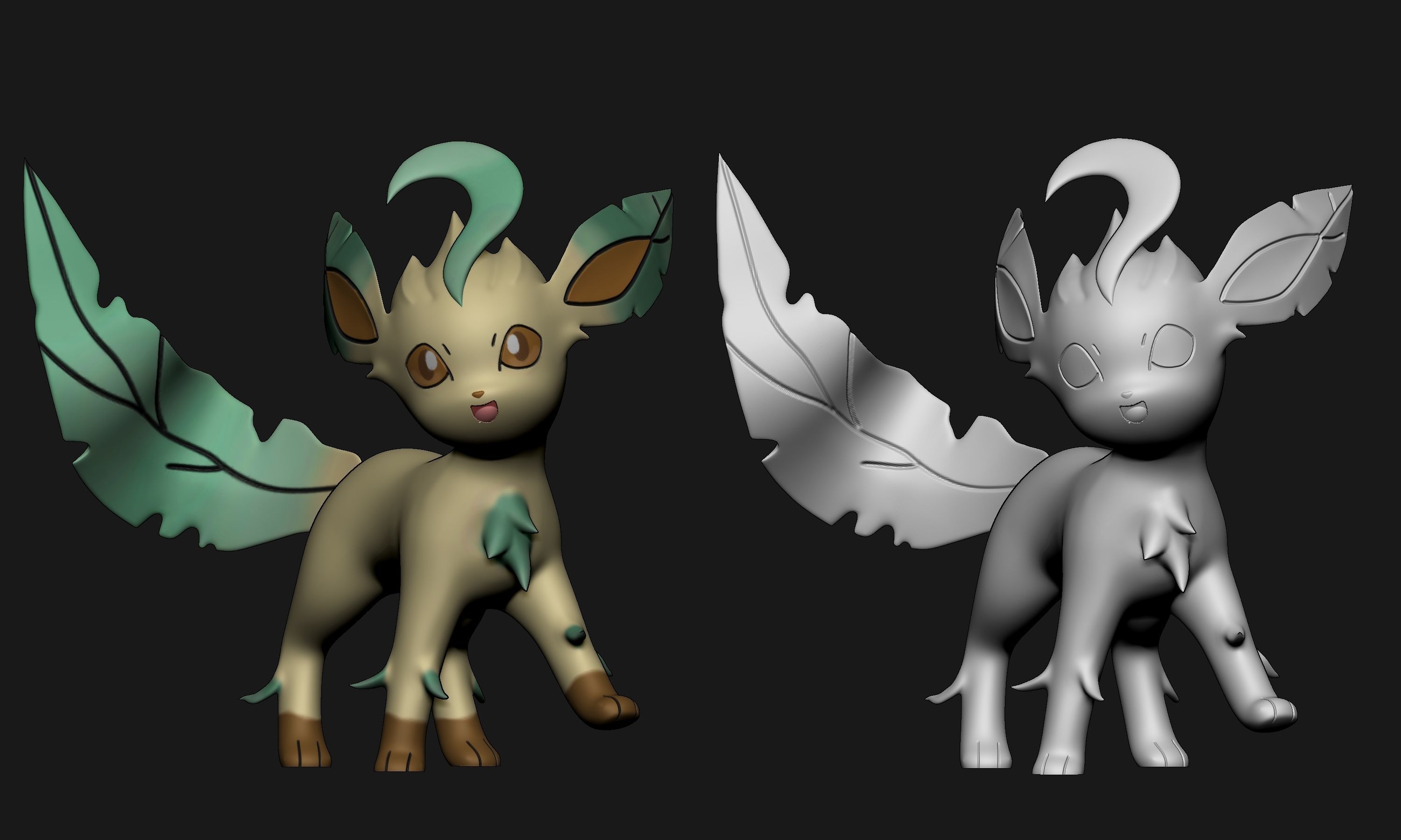 Pokemon - Leafeon New Version 3D print model_7