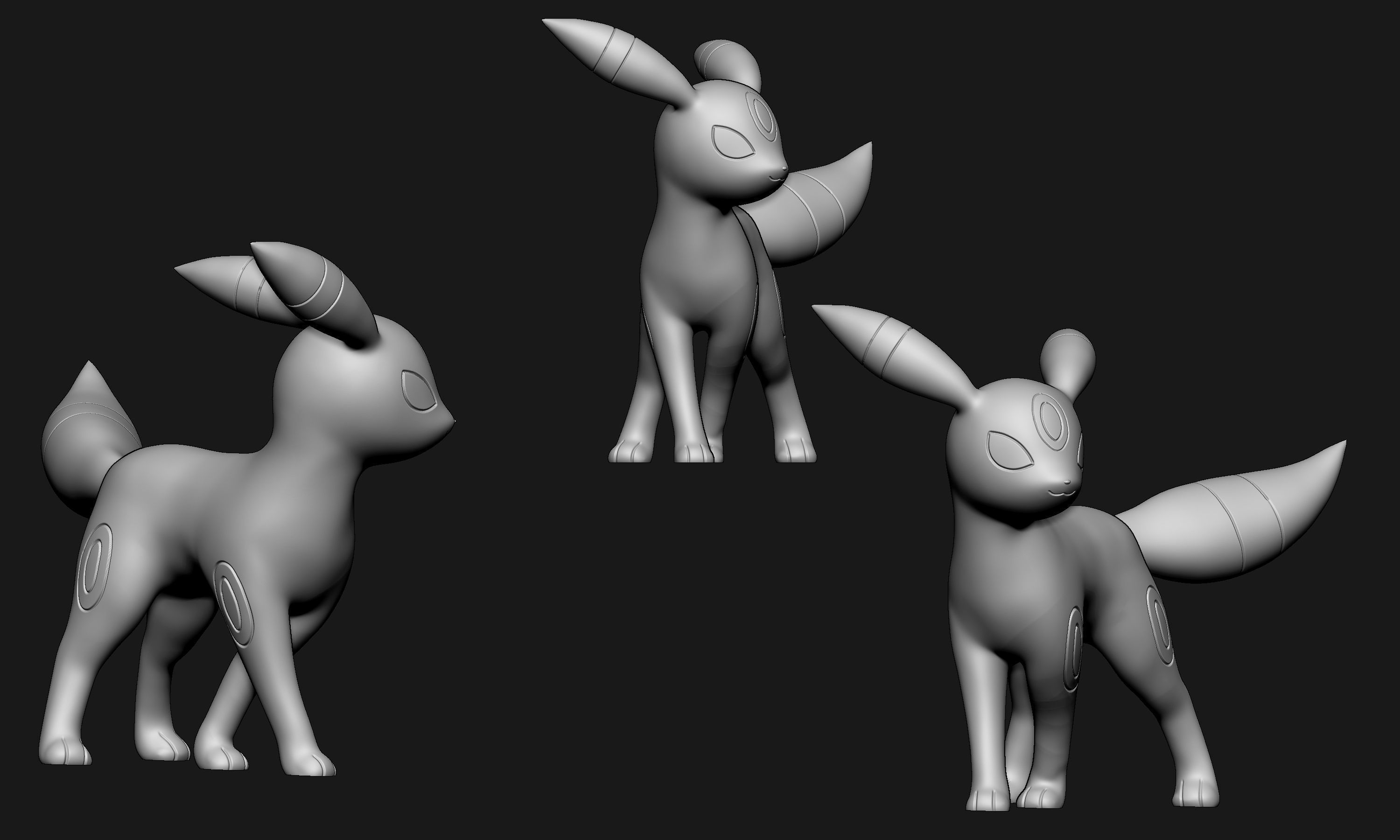 Pokemon - Umbreon New Version 3D print model_5