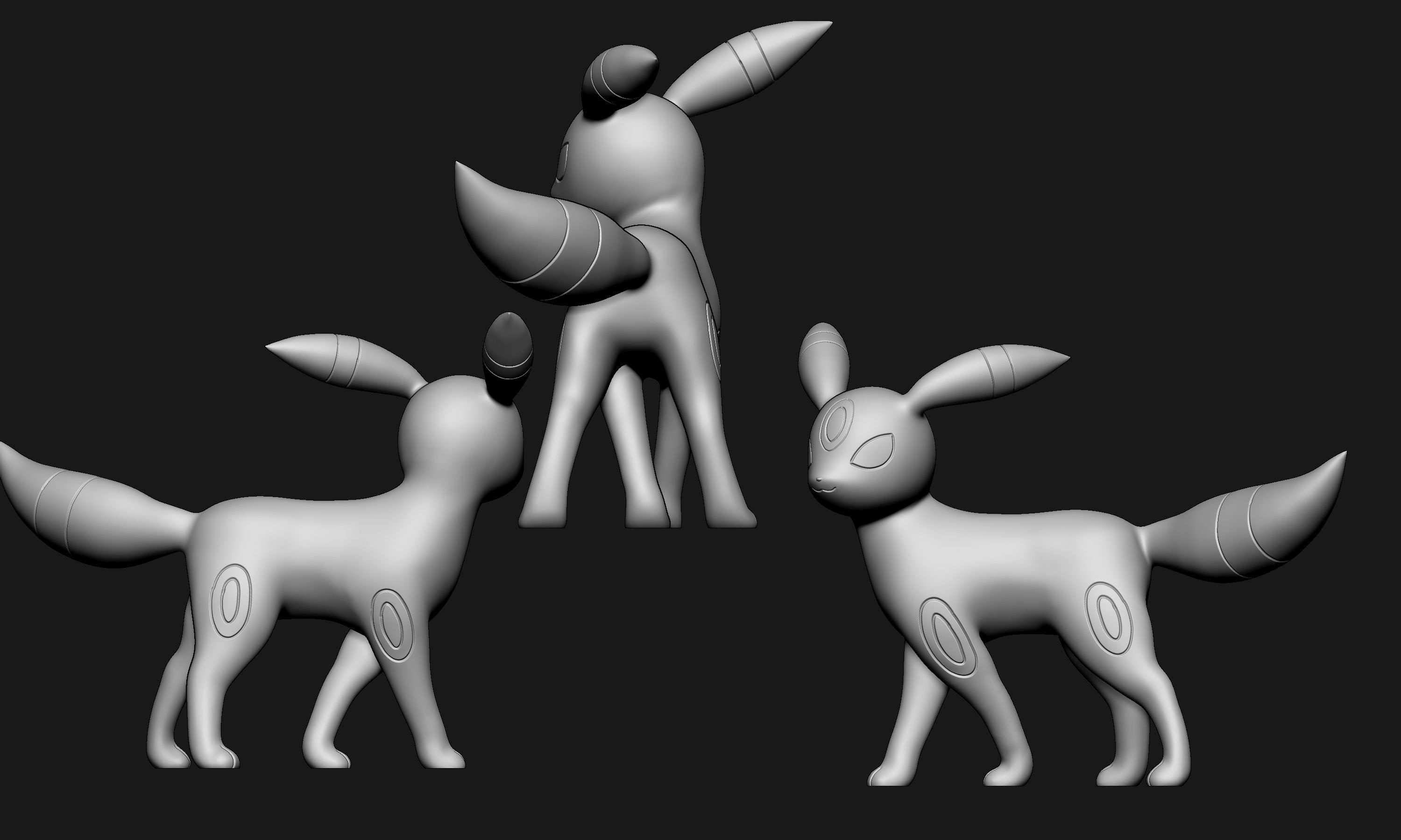 Pokemon - Umbreon New Version 3D print model_6