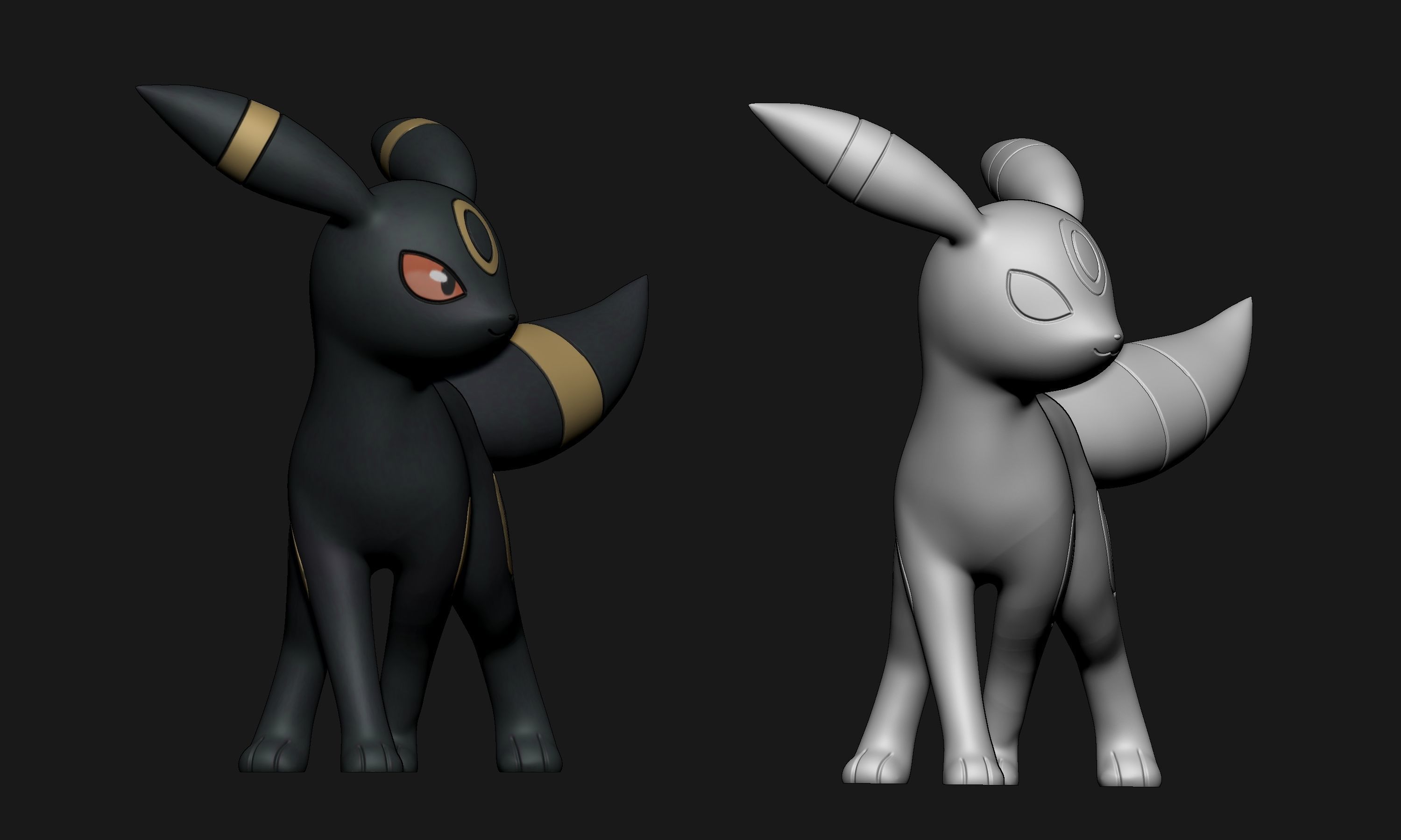 Pokemon - Umbreon New Version 3D print model_7