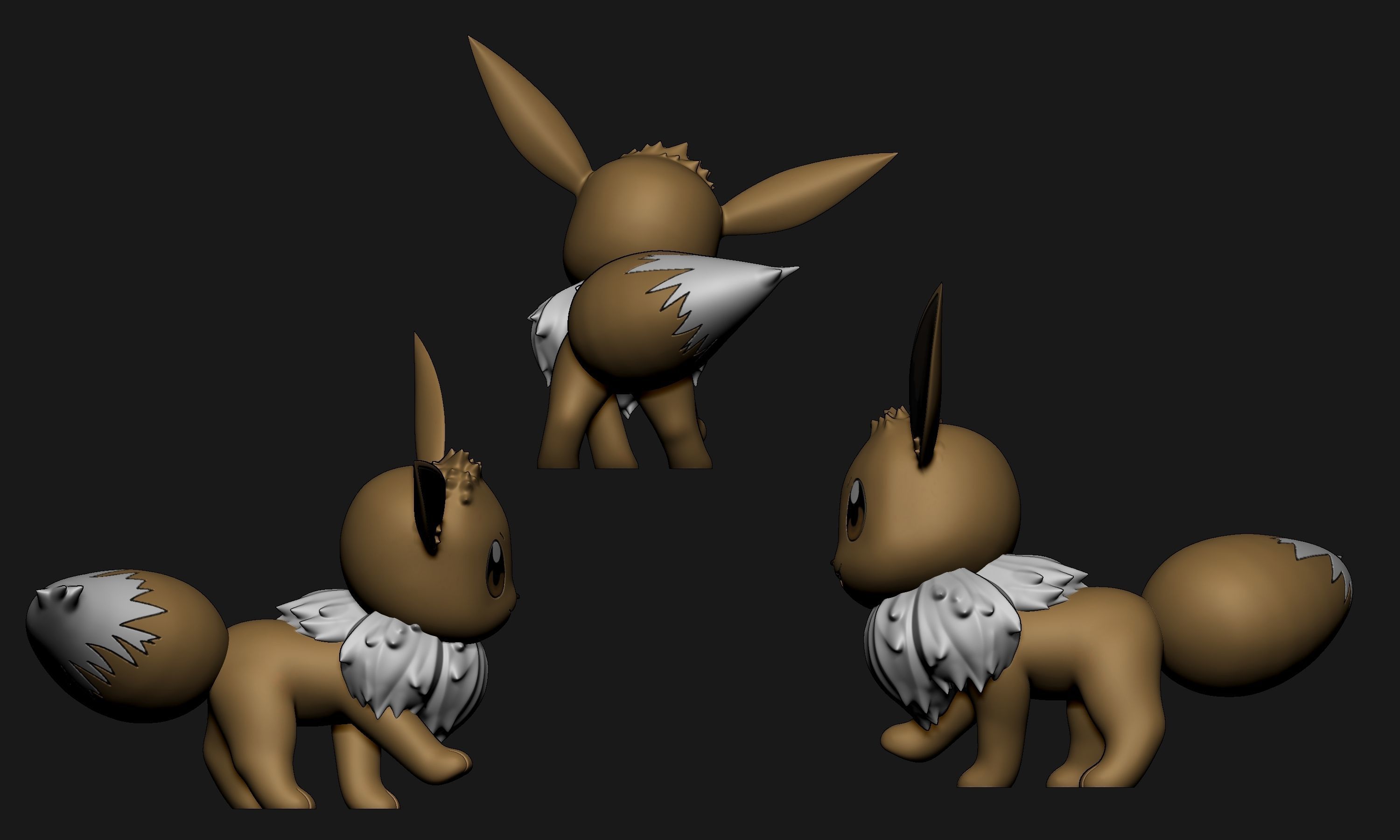 Pokemon - All Eeveelutions New Version 3D print model_3