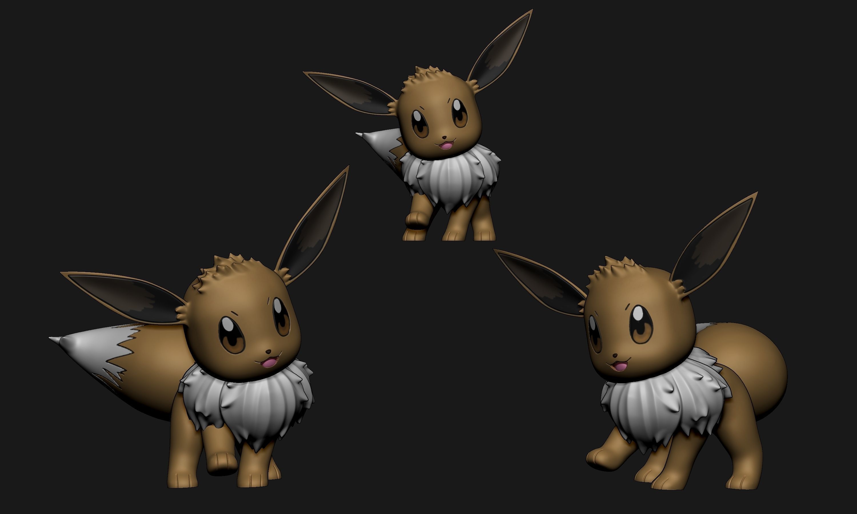 Pokemon - All Eeveelutions New Version 3D print model_2