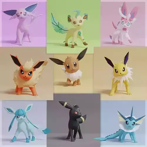 Pokemon - All Eeveelutions New Version