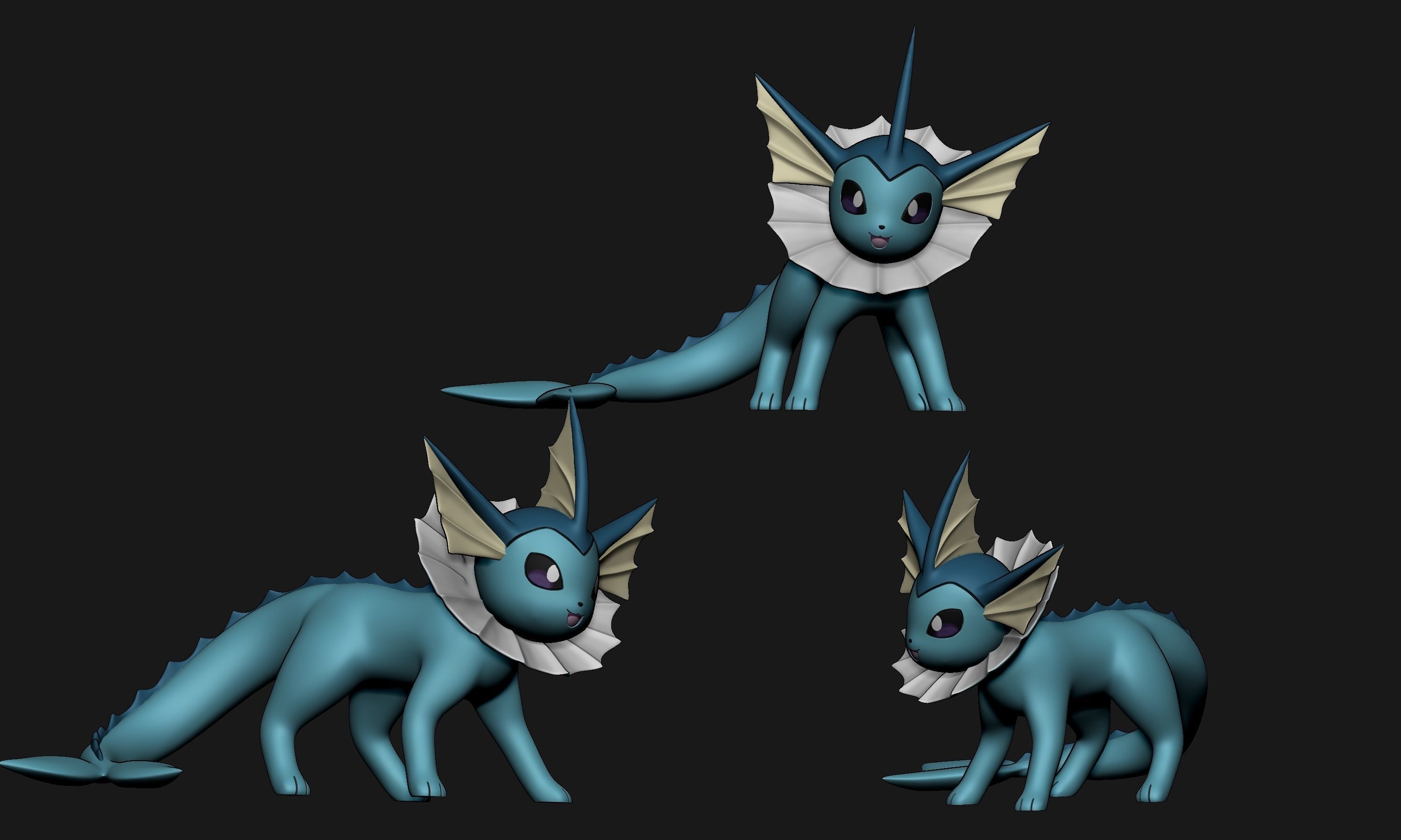 Pokemon - All Eeveelutions New Version 3D print model_11