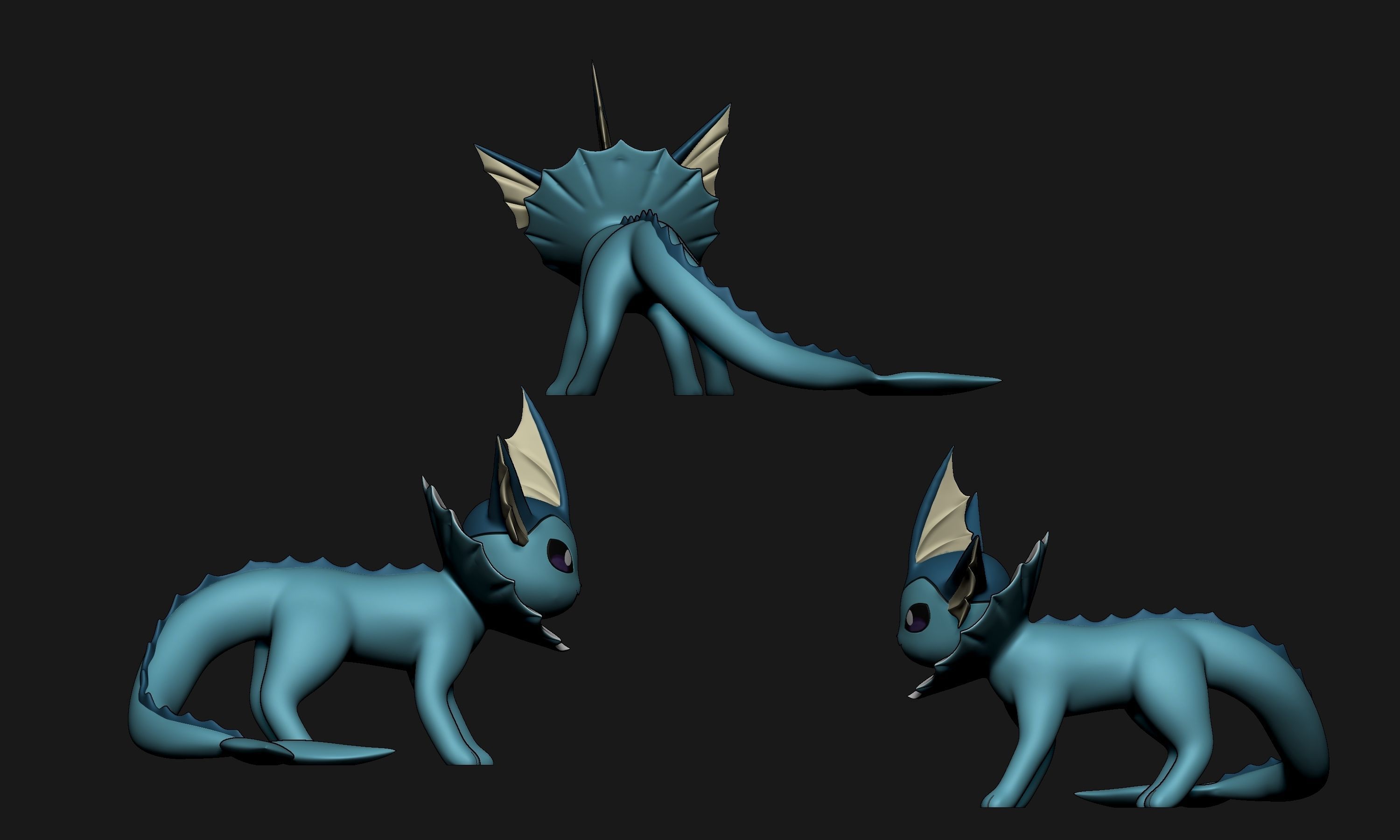 Pokemon - All Eeveelutions New Version 3D print model_12