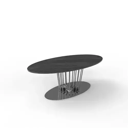 CafeTable oval table with metal base