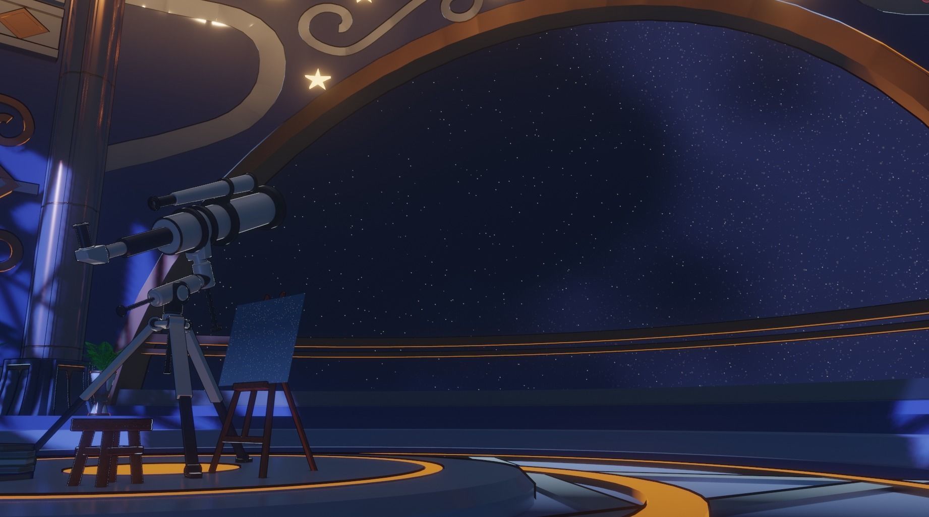 blenderScene of Starry Piano Hall 3D model_1