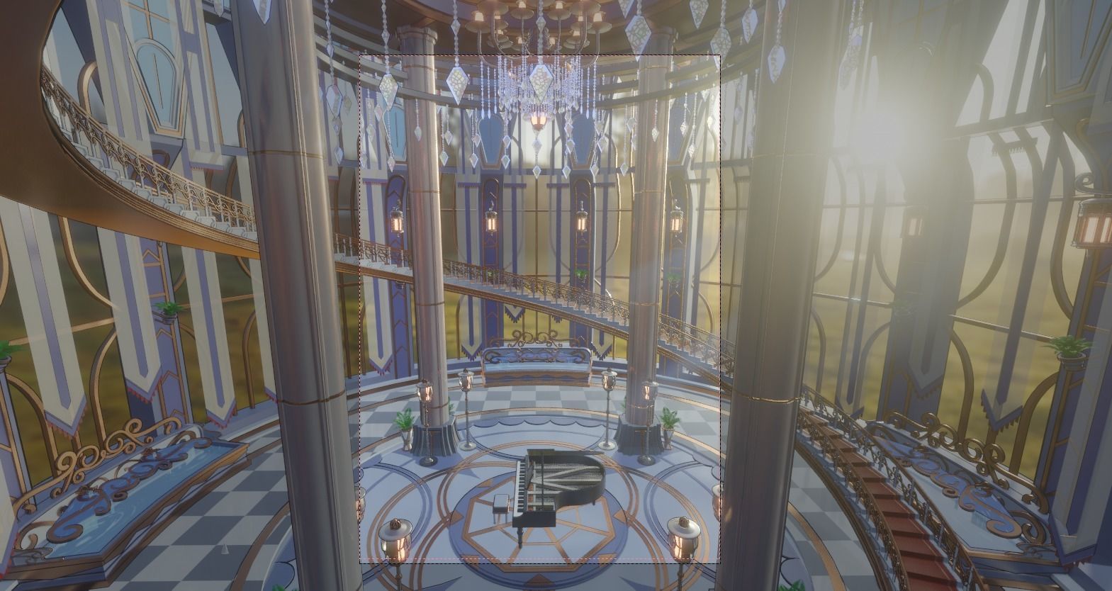 blenderScene of Starry Piano Hall 3D model_12